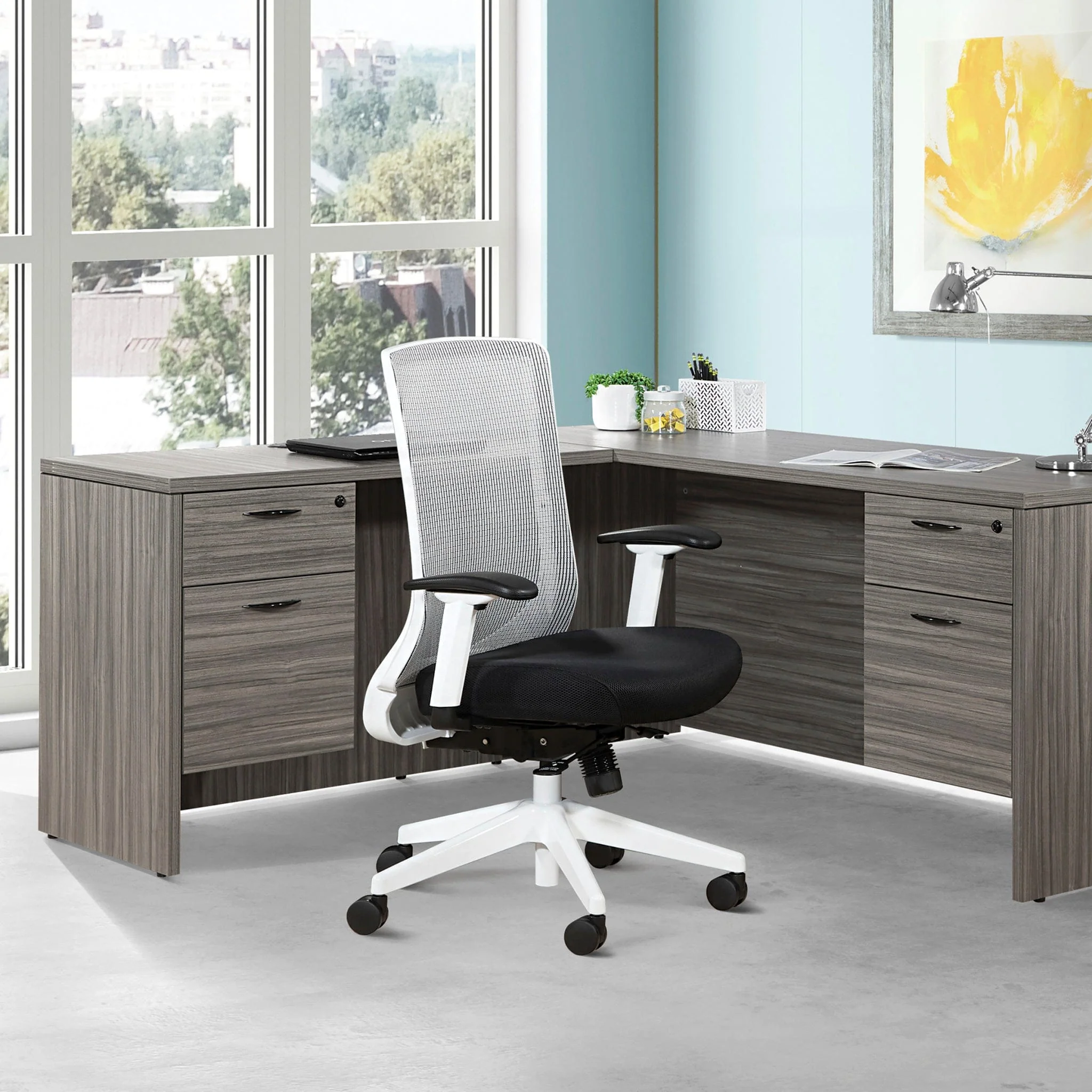 Office Star Office Star High Back Black Vertical Mesh Chair [521-3T1P96A8] - Image 2