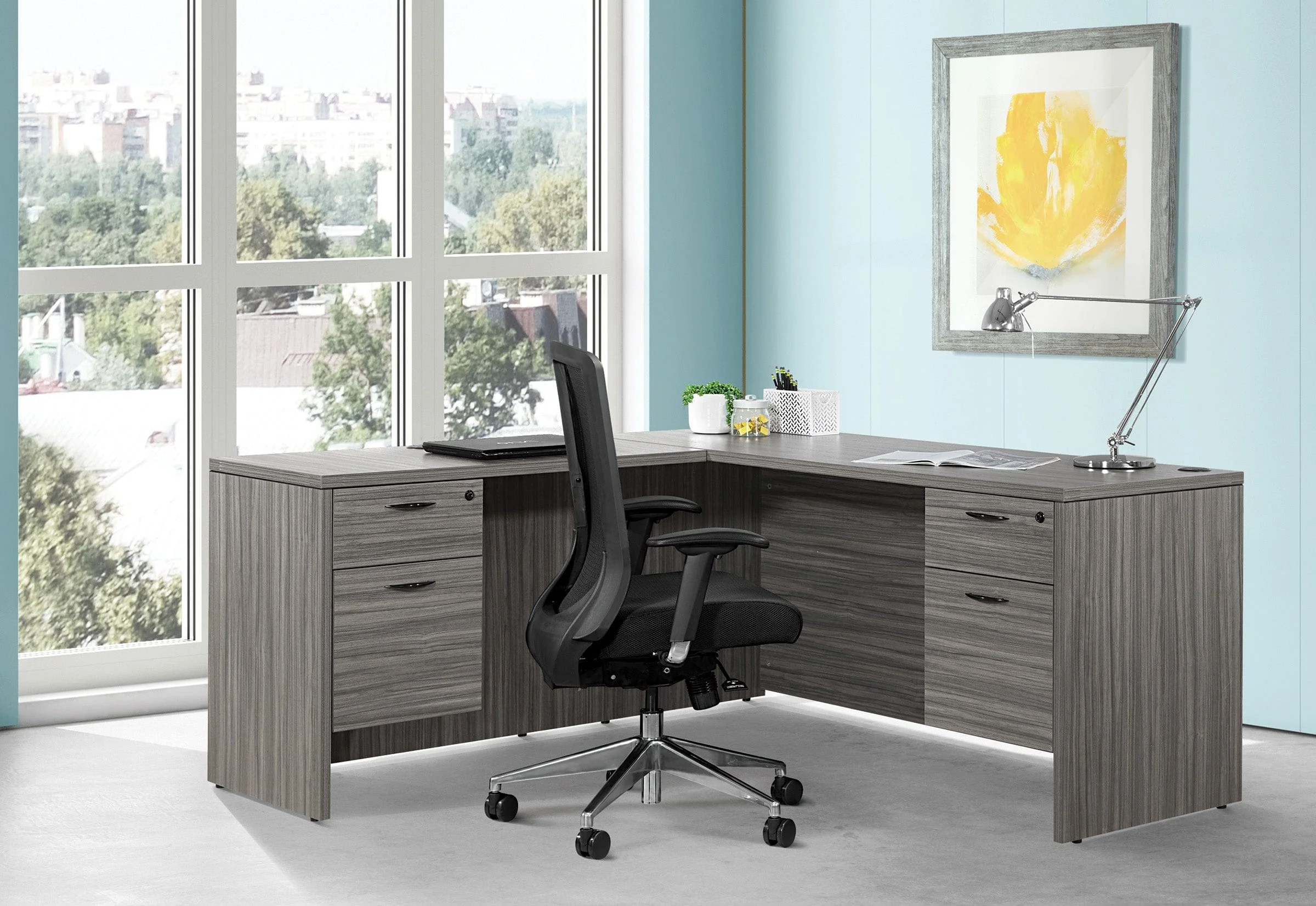 Office Star Office Star High Back Black Vertical Mesh Chair [521-3T1P96A8] - Image 4