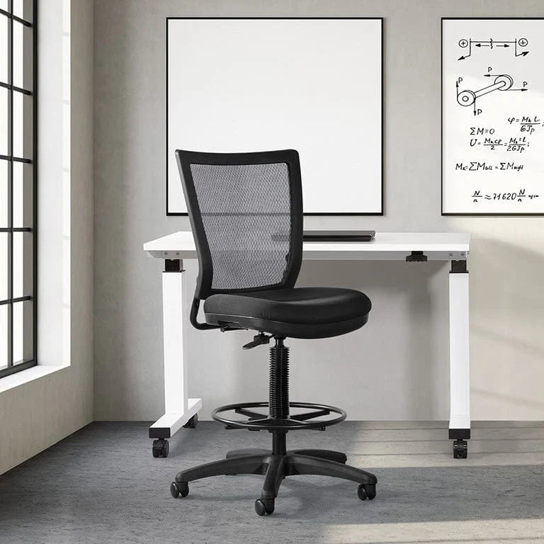 Office Star ProGrid® Extended Height Mesh Drafting Chair [69340-30] - Image 2