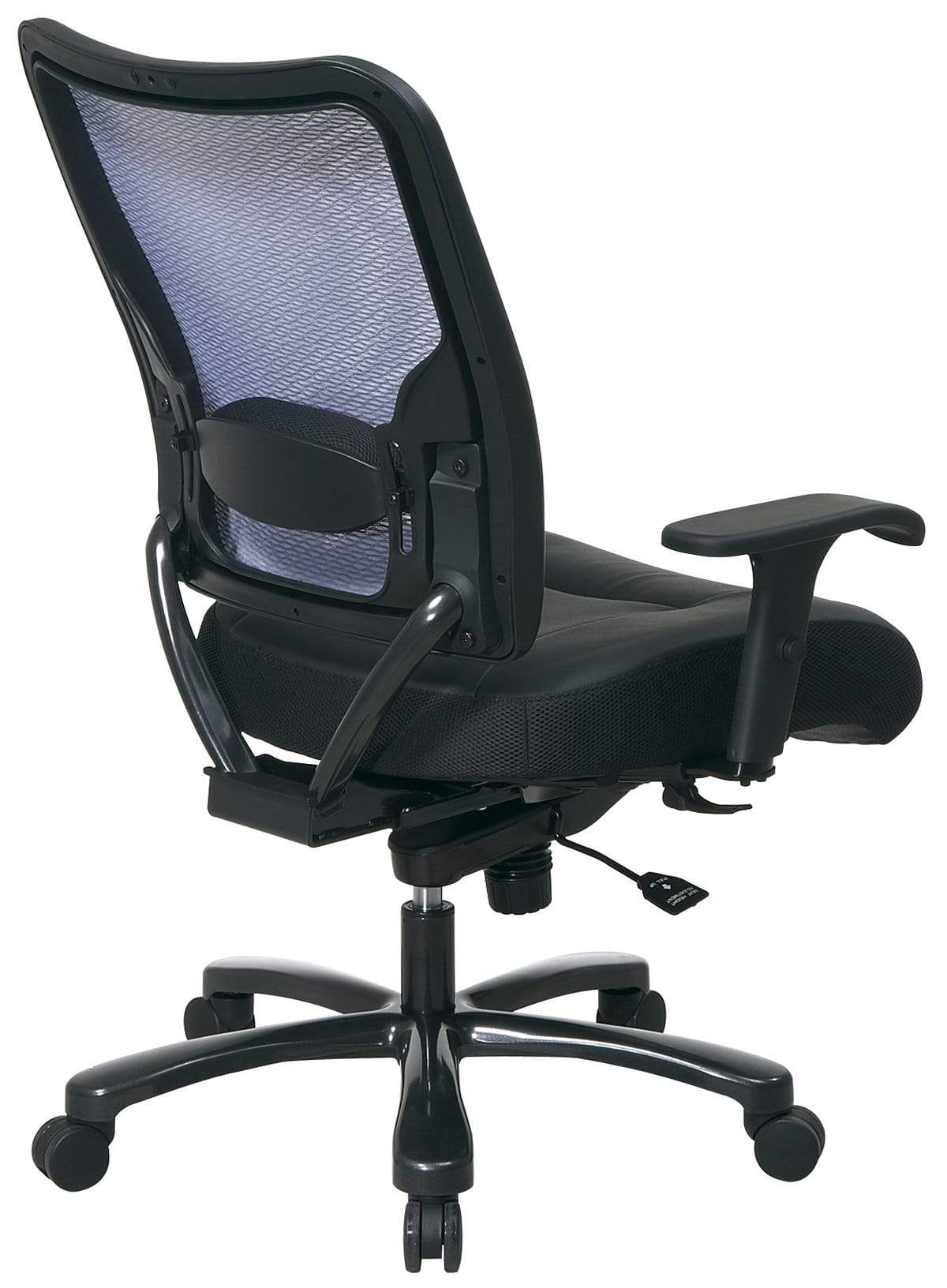 Space Seating Mesh Back Leather Big and Tall Chair [75-47A773] - Image 3