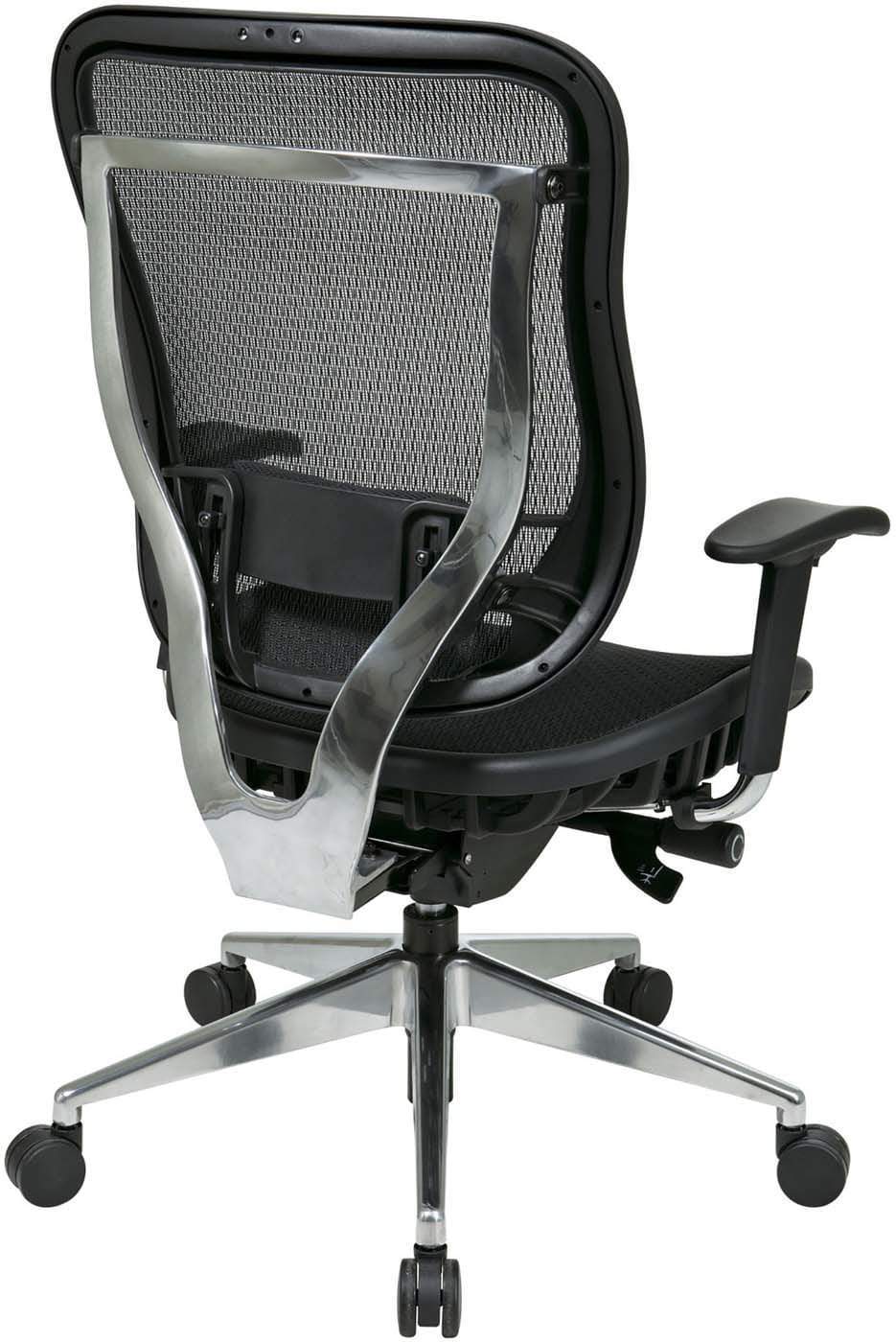 Space Seating® Executive High Back Mesh Chair Aluminum Base [818A-11P9C1A8] - Image 2