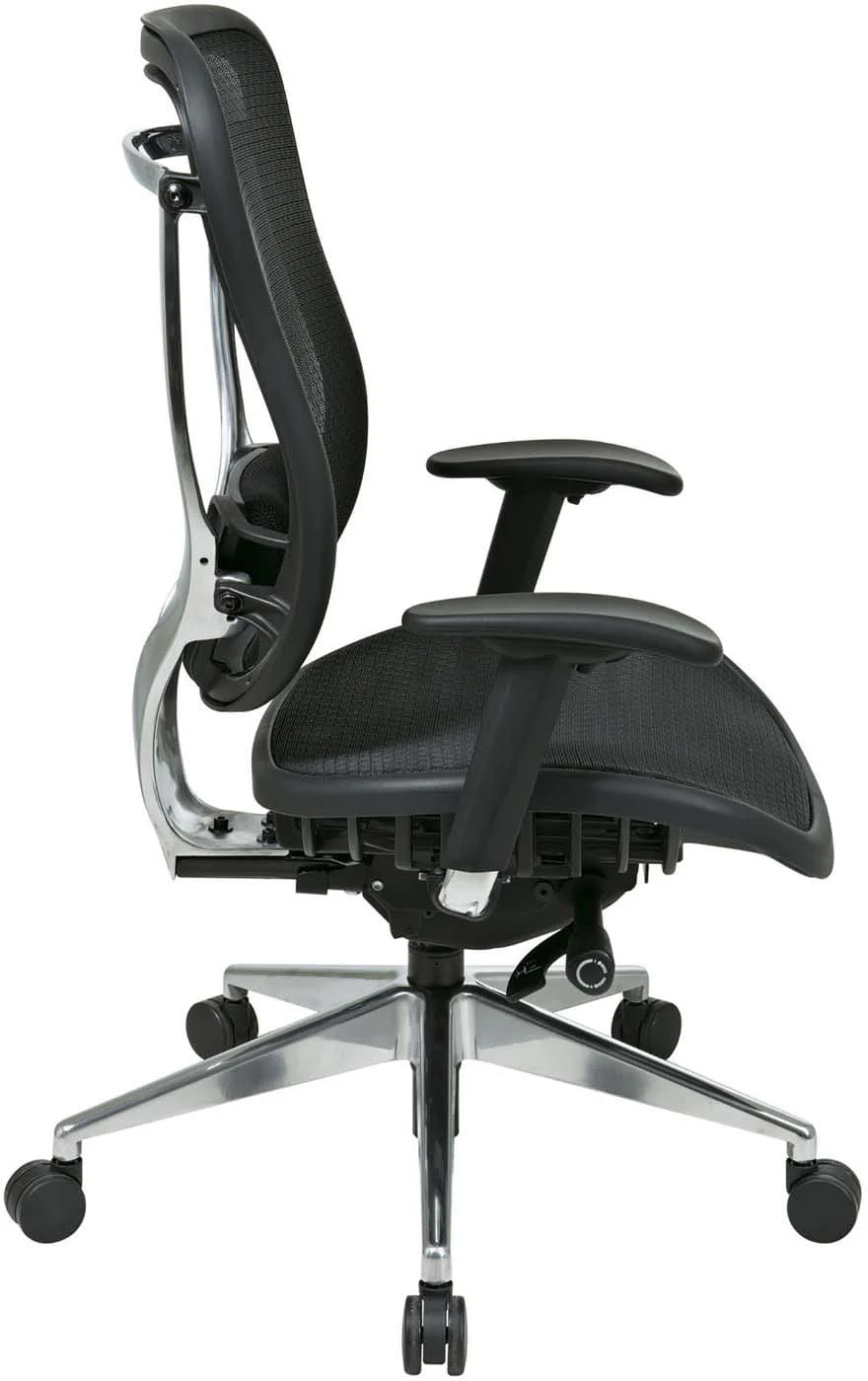 Space Seating® Executive High Back Mesh Chair Aluminum Base [818A-11P9C1A8] - Image 3