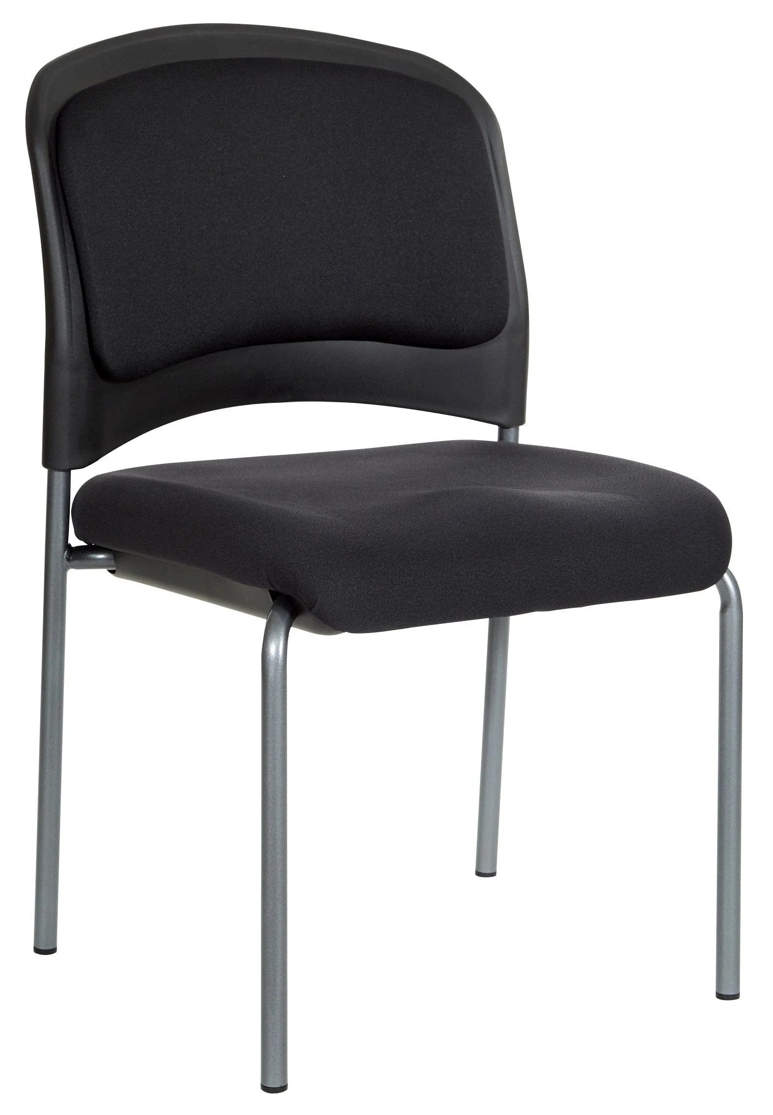 Office Star Pro-Line Armless Visitors Chair with Titanium Finish [82720R-30]