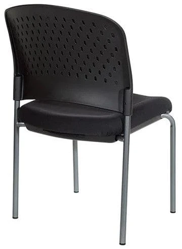 Office Star Pro-Line Armless Visitors Chair with Titanium Finish [82720R-30] - Image 2