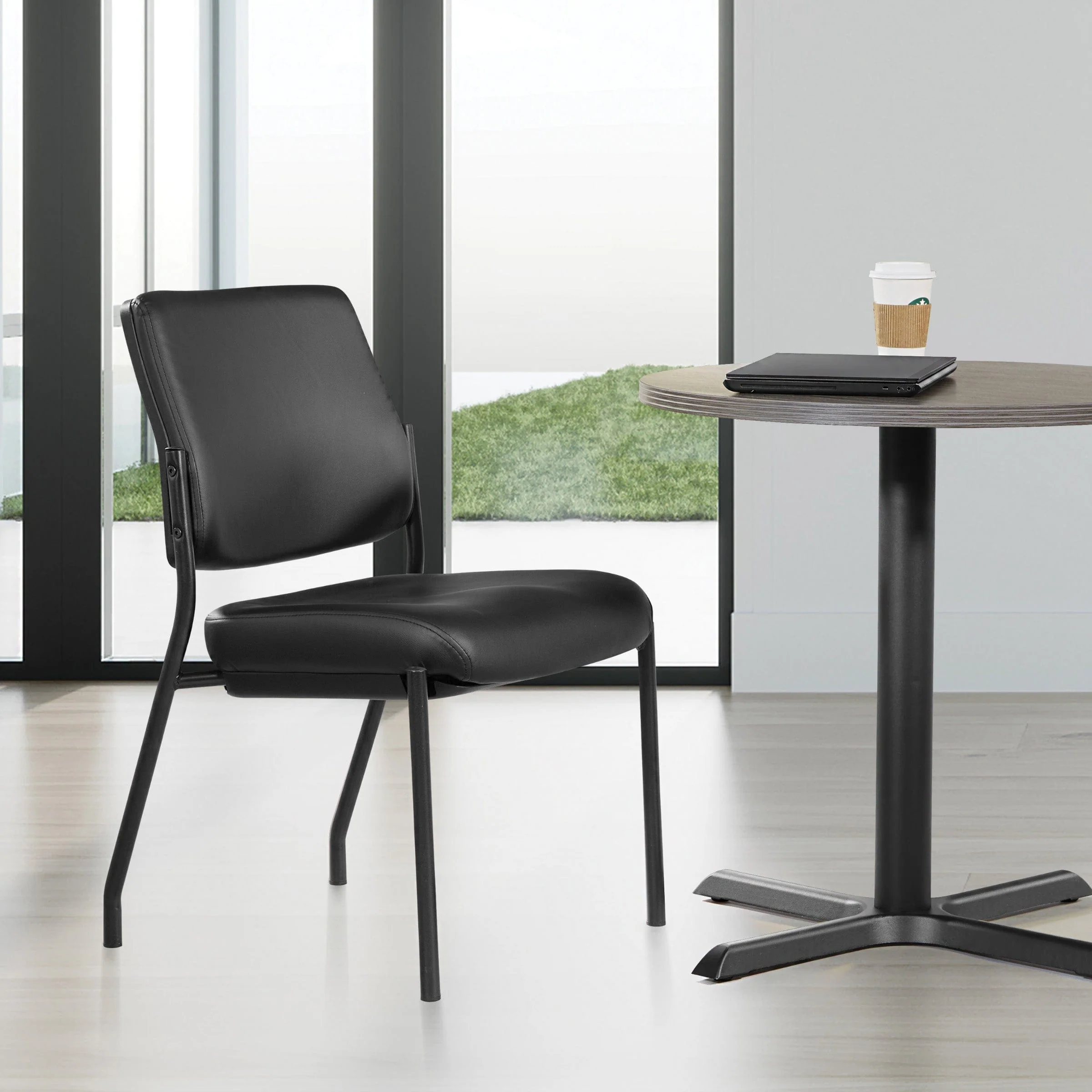 Office Star Padded Armless Visitor's Chair in Custom Colors [83720] - Image 5