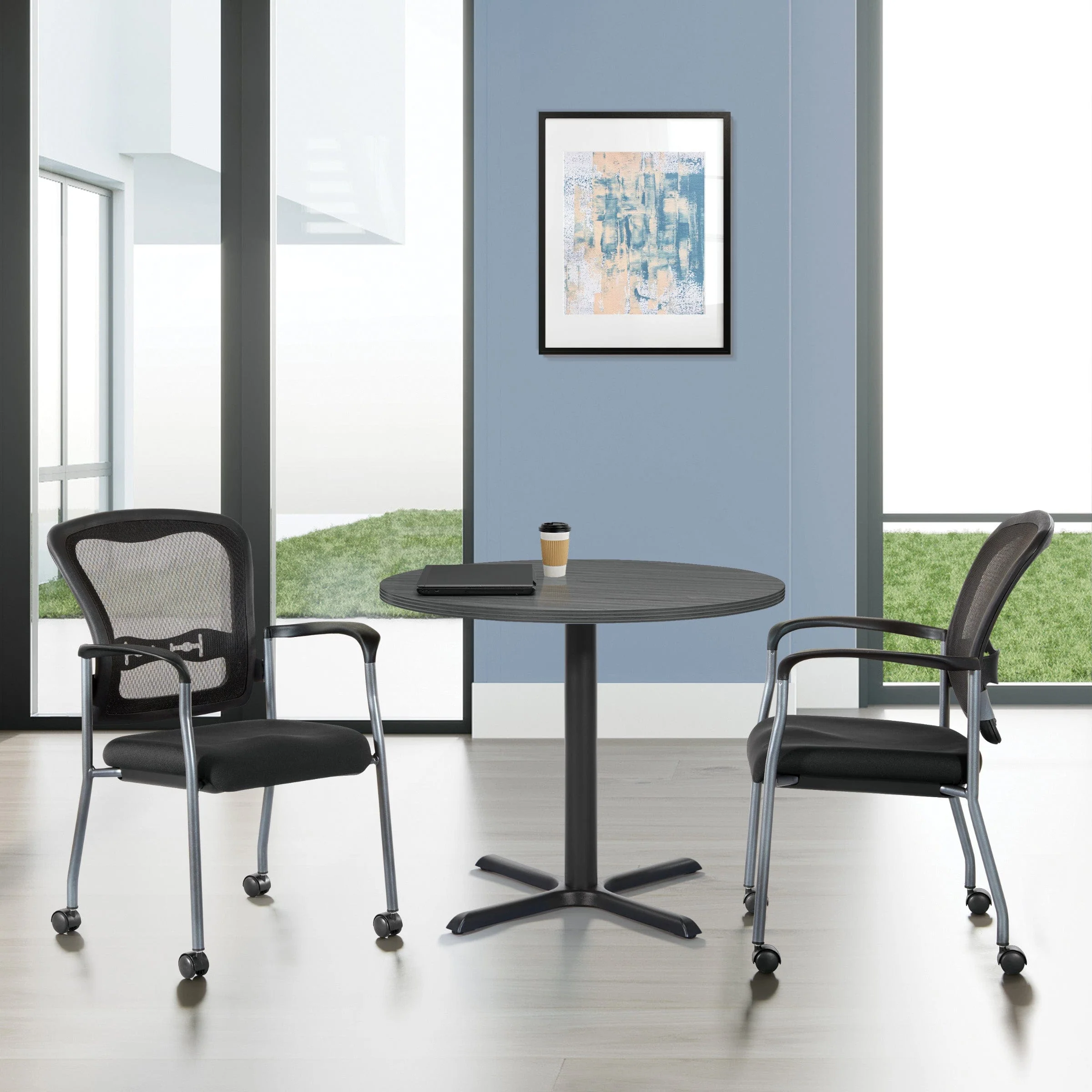 Pro-Line II™ Titanium Visitors Mesh Arm Chair ProGrid® Back [84540-30] - Image 2