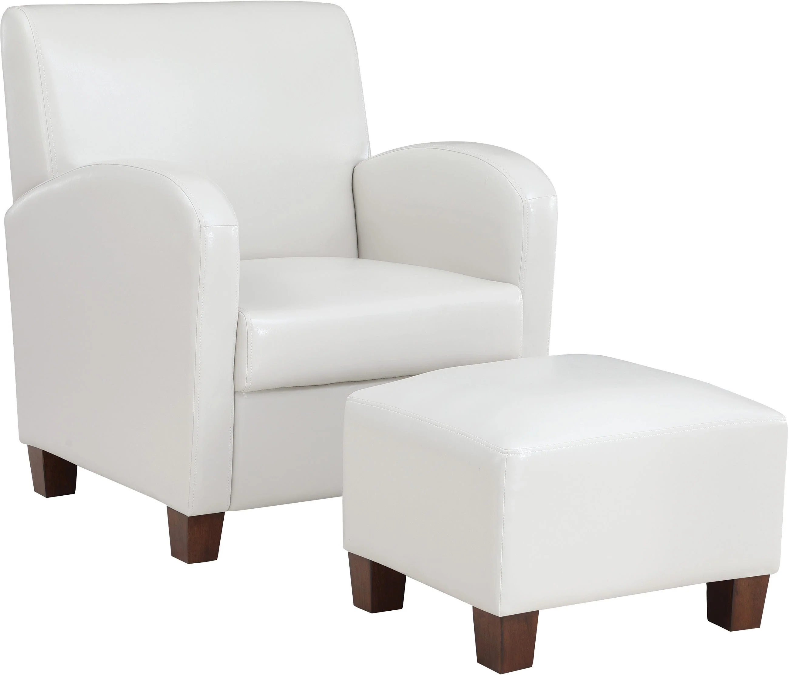 Office Star Aiden Chair & Ottoman Herringbone [ADN] - Image 4