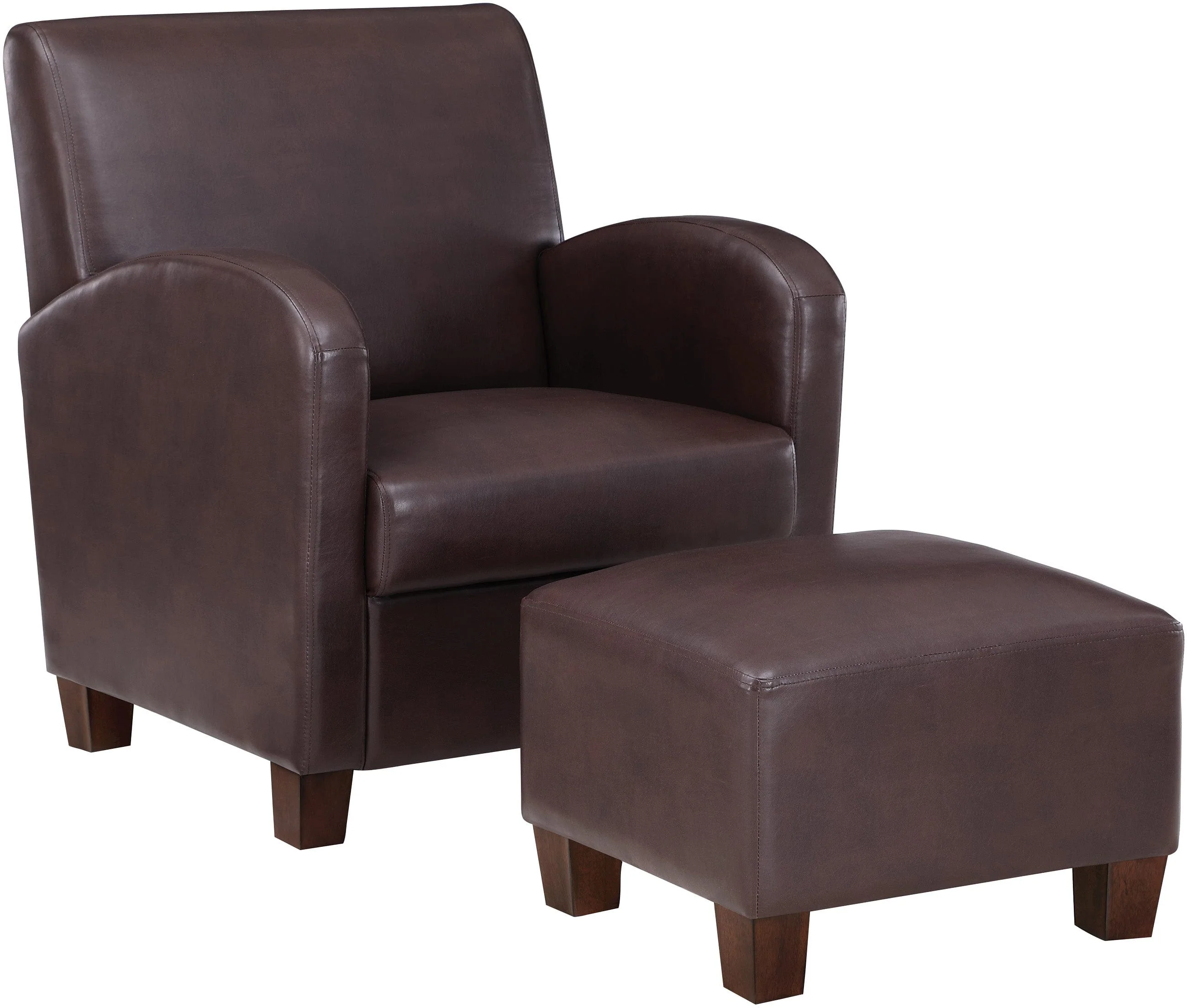 Office Star Aiden Chair & Ottoman Herringbone [ADN] - Image 5