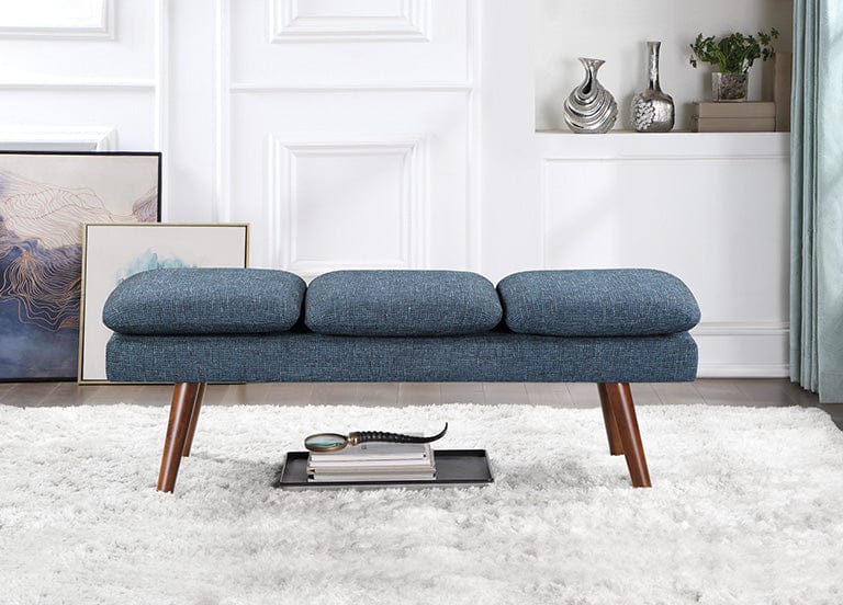 Office Star Amanda 54" Mid-Century Bench [AMD54] - Image 6