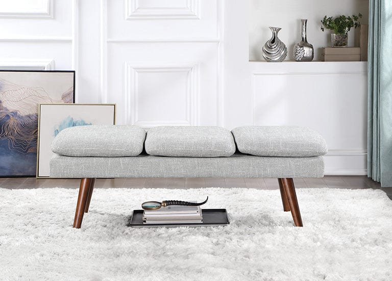 Office Star Amanda 54" Mid-Century Bench [AMD54] - Image 8