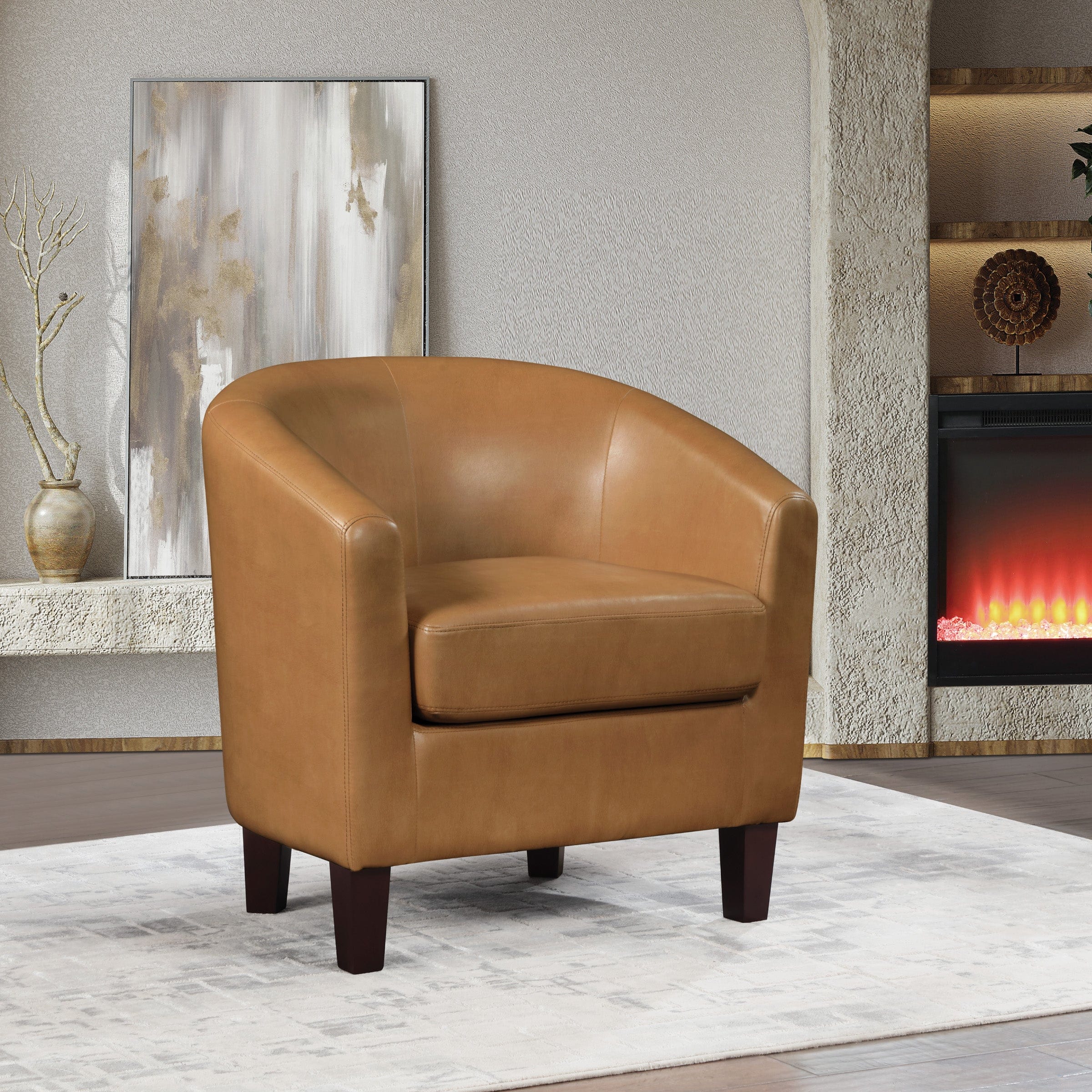 Office Star Ave Six Ethan Tub Chair in Deluxe Vinyl Fabric [ETN] - Image 7