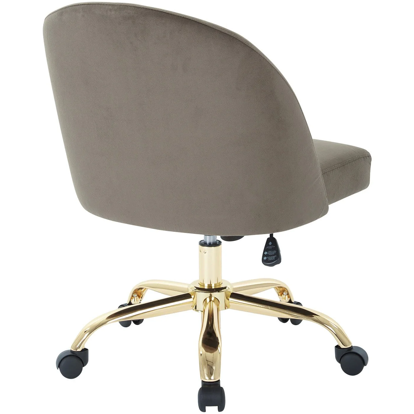 Office Star Ave Six Layton Mid Back Office Chair Velvet [FL3224G] - Image 17