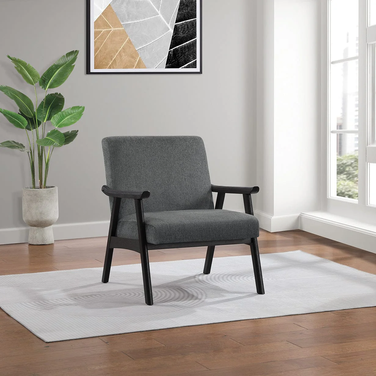 Office Star Ave Six Weldon Visitors Chair, Black Frame [WDN51BK] - Image 3