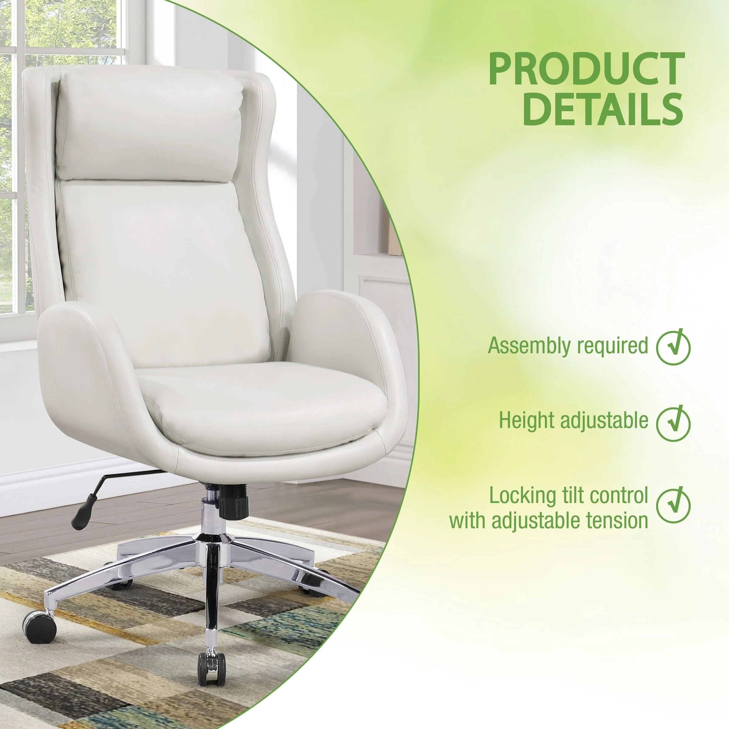 OSP Furnishings Blanchard Faux Leather Office Chair [BLD] - Image 17