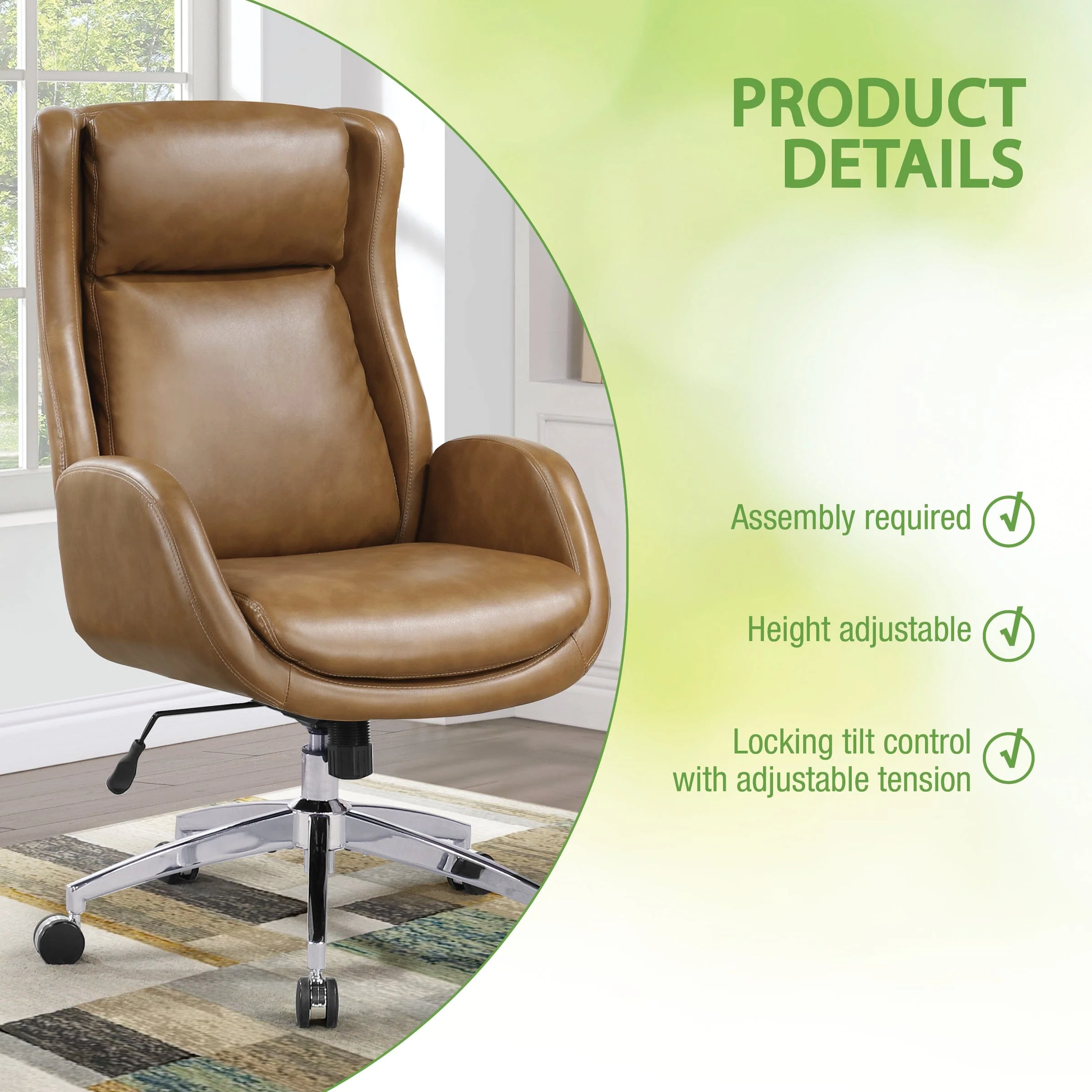 OSP Furnishings Blanchard Faux Leather Office Chair [BLD] - Image 18