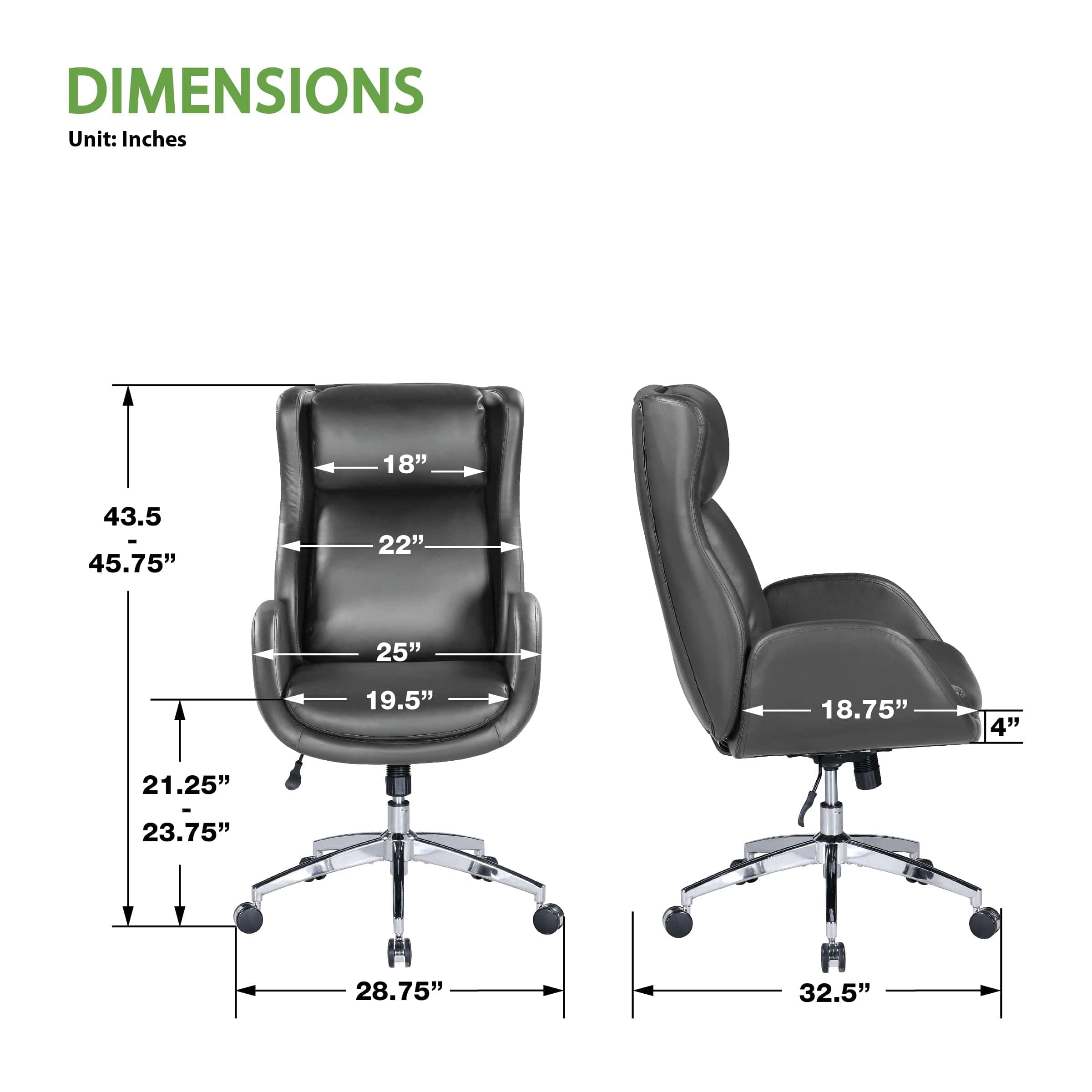 OSP Furnishings Blanchard Faux Leather Office Chair [BLD] - Image 5