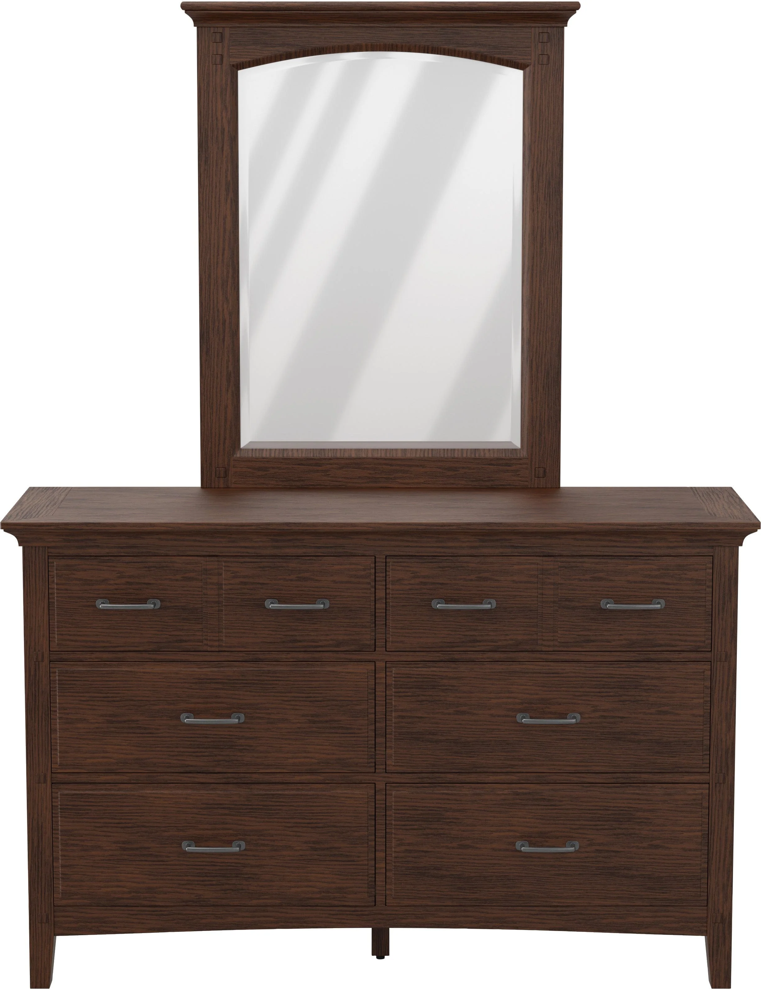 Office Star Modern Mission Dresser with Mirror [BP-4201-0203K] - Image 2