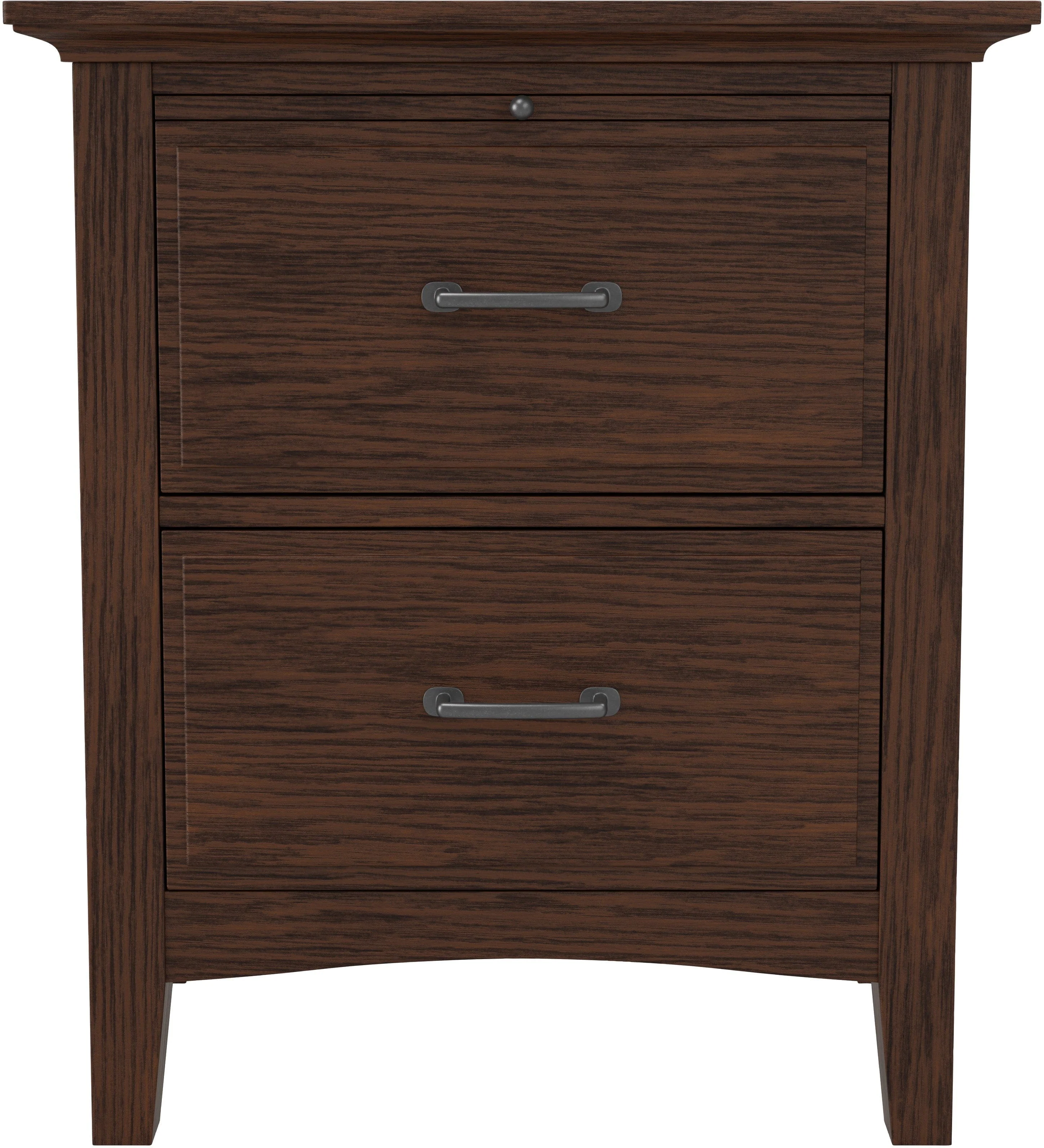 Office Star Modern Mission 2 Drawer Nightstand [BP-4201-11K] - Image 2