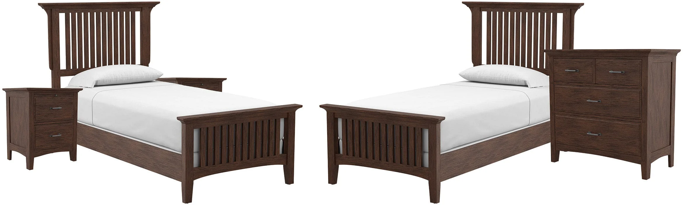 Office Star Modern Mission 9 Pc Twin Bedroom [BP-4201-120K]