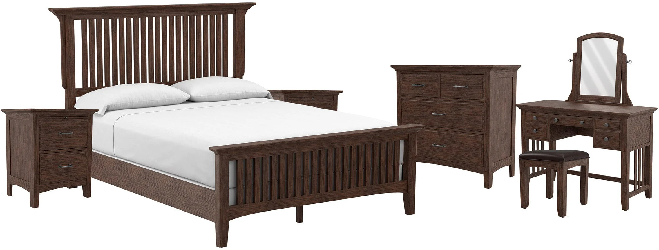 Office Star Modern Mission Queen Bedroom Set [BP-4201-215K]