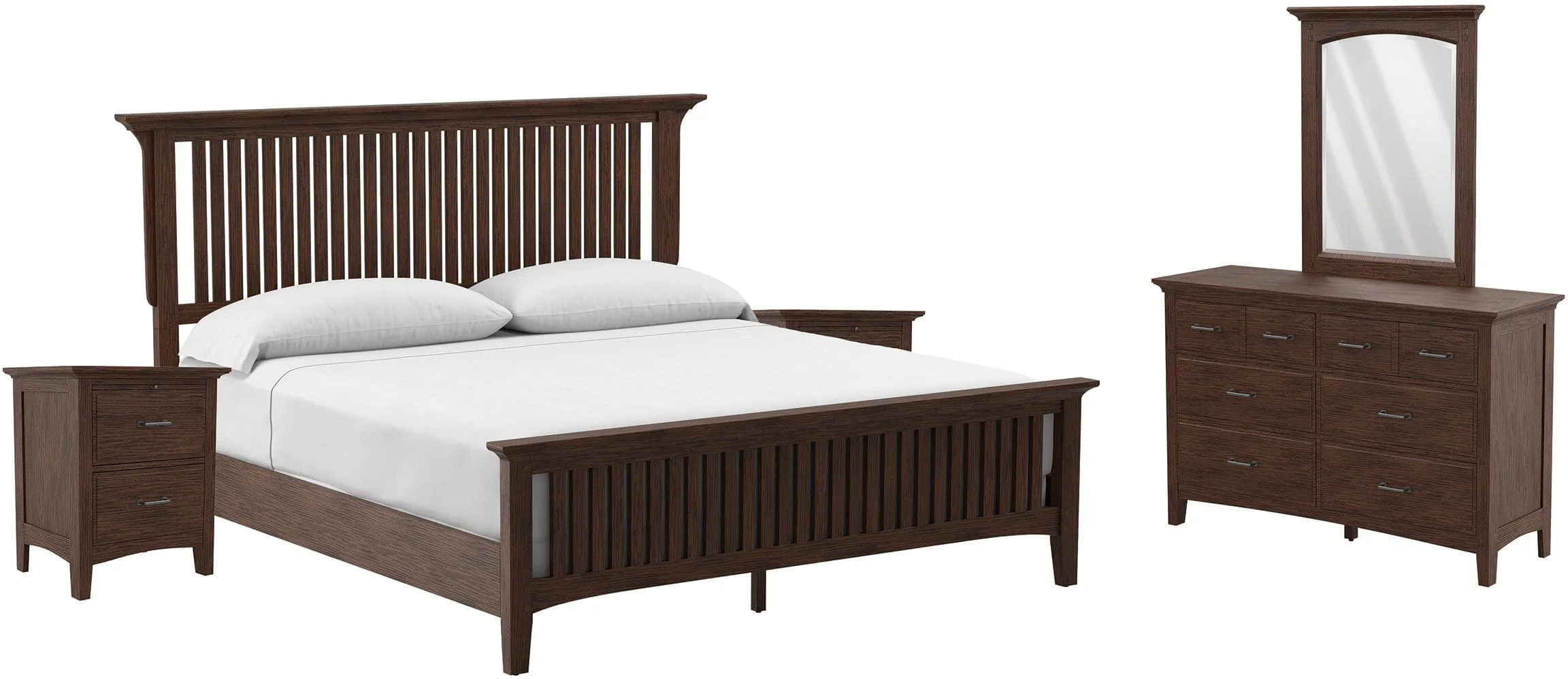 Office Star Modern Mission King Bedroom Set [BP-4201-313K]