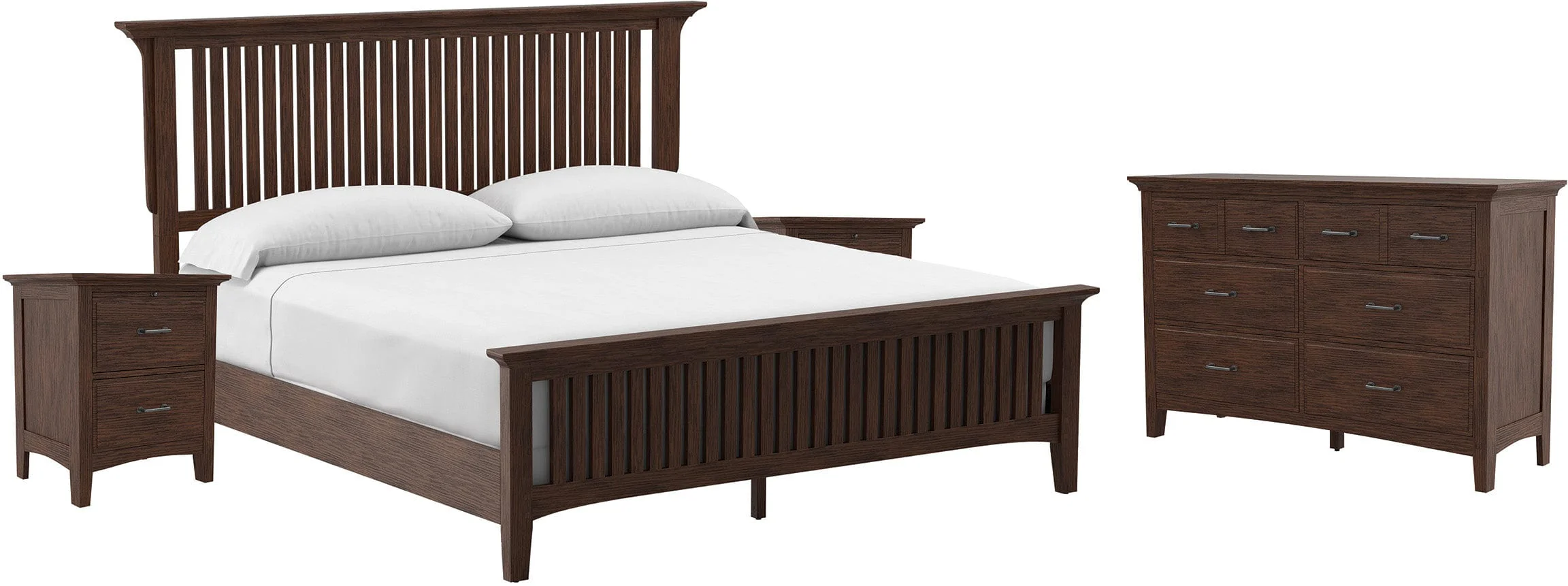 Office Star Modern Mission King Bedroom Set [BP-4201-314K]