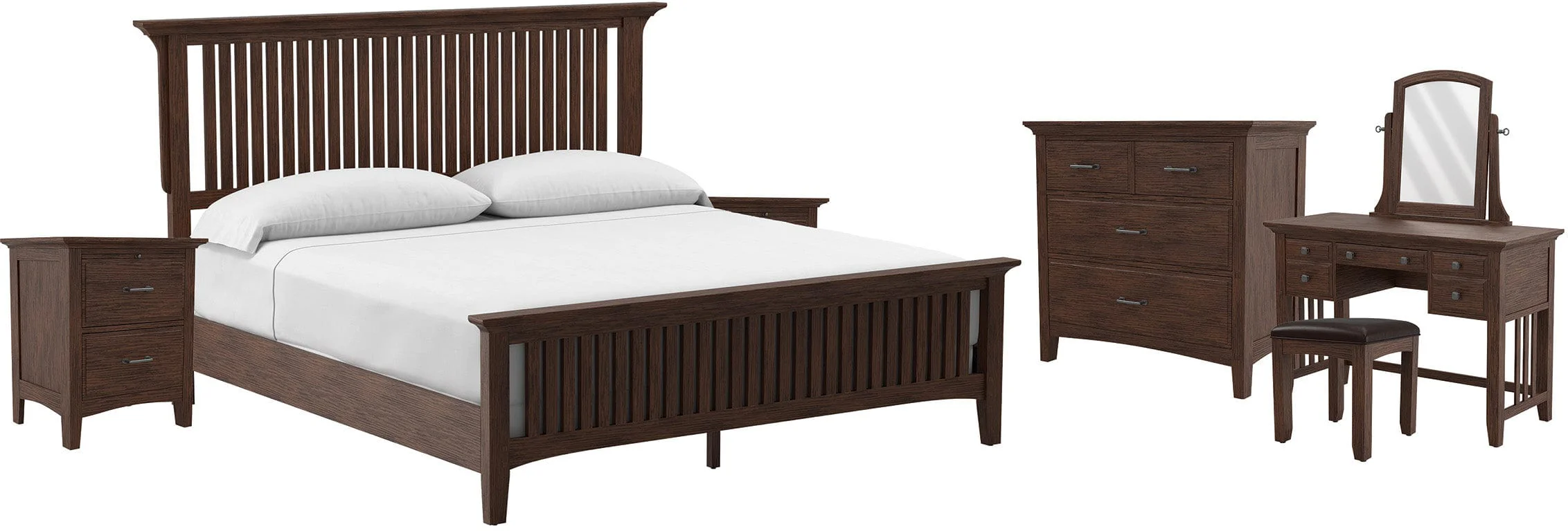 Office Star Modern Mission King Bedroom Set [BP-4201-315K]