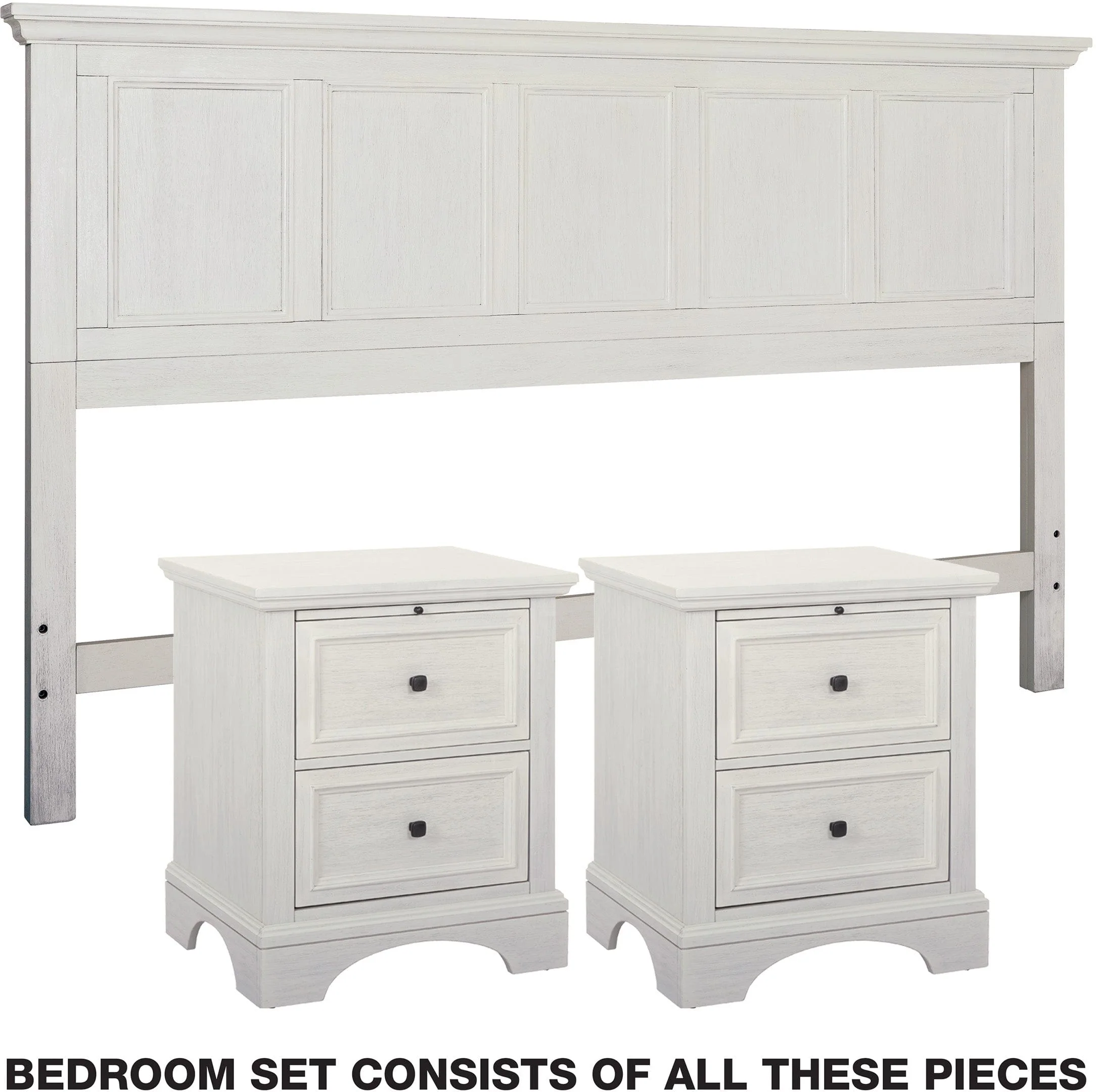 Office Star Farmhouse Basics Bedroom Set 3 pc [BP-4215-312W]