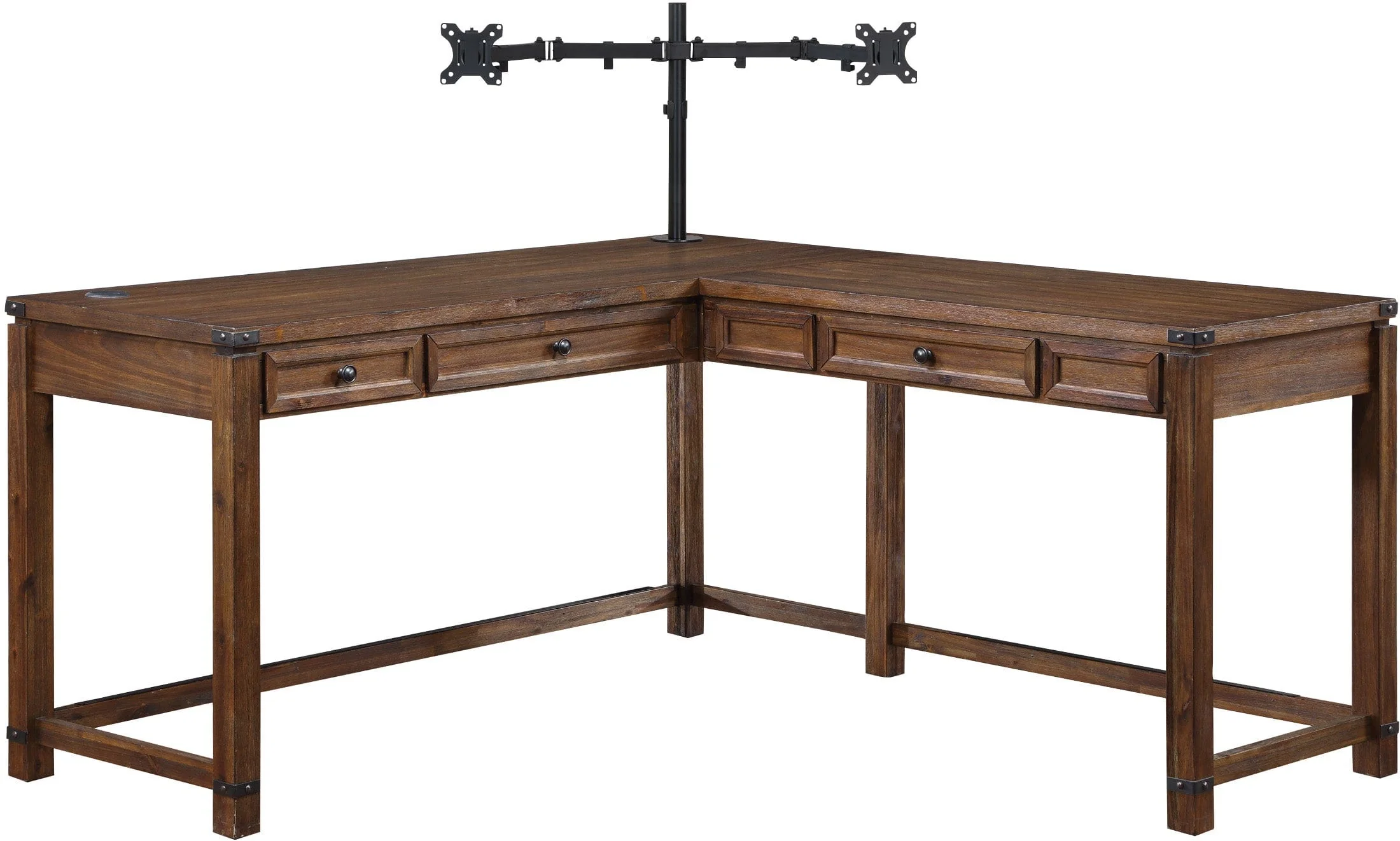 Office Star Baton Rouge L Shaped Desk with Monitor Mount [BTL2937DM]