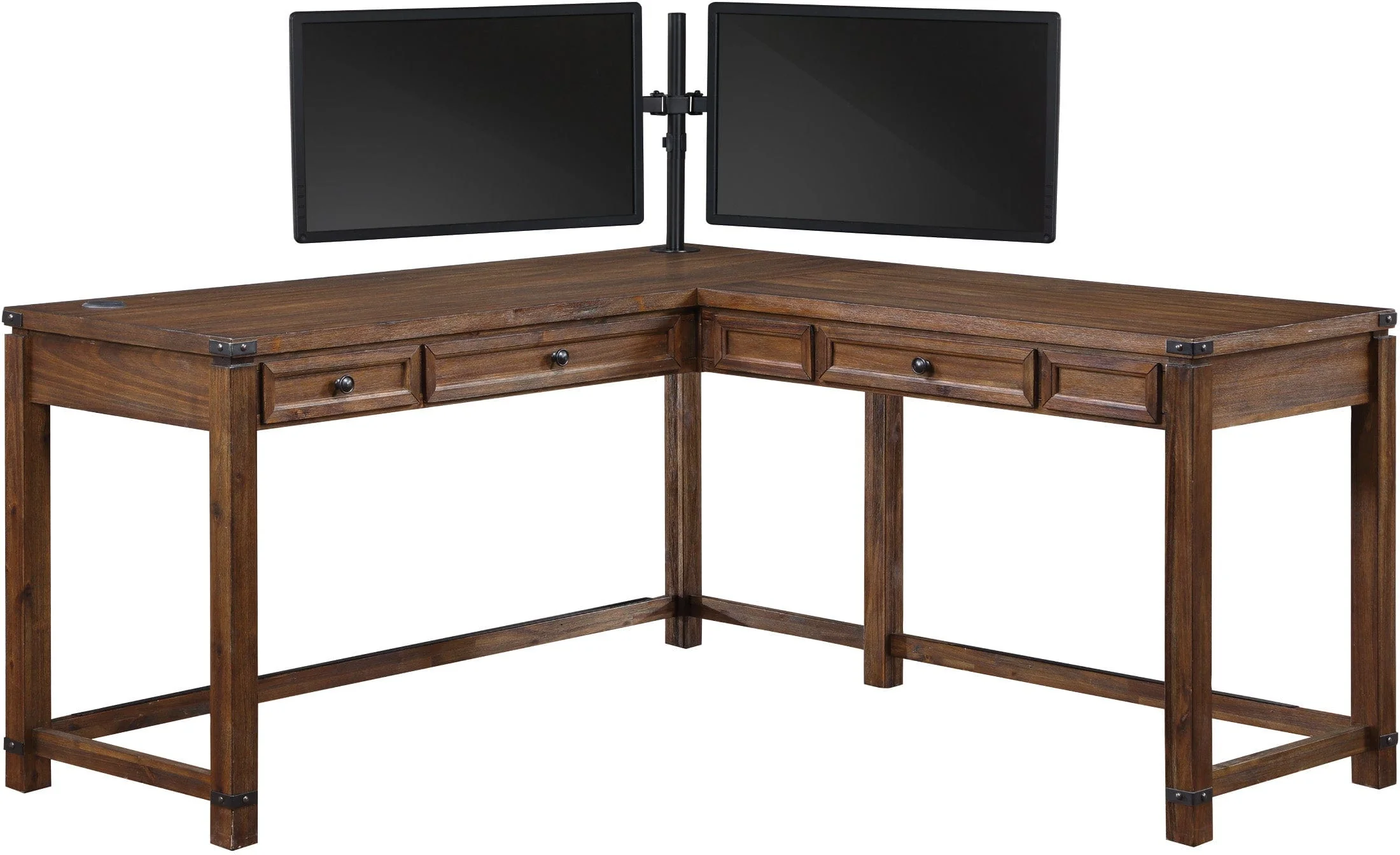 Office Star Baton Rouge L Shaped Desk with Monitor Mount [BTL2937DM] - Image 3