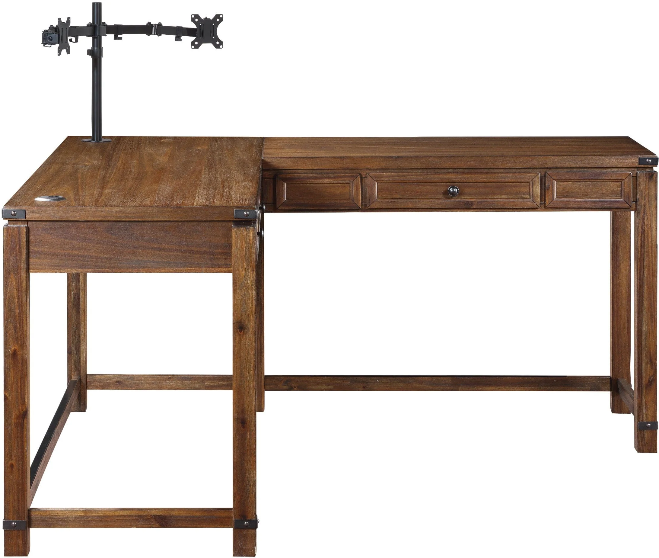 Office Star Baton Rouge L Shaped Desk with Monitor Mount [BTL2937DM] - Image 5