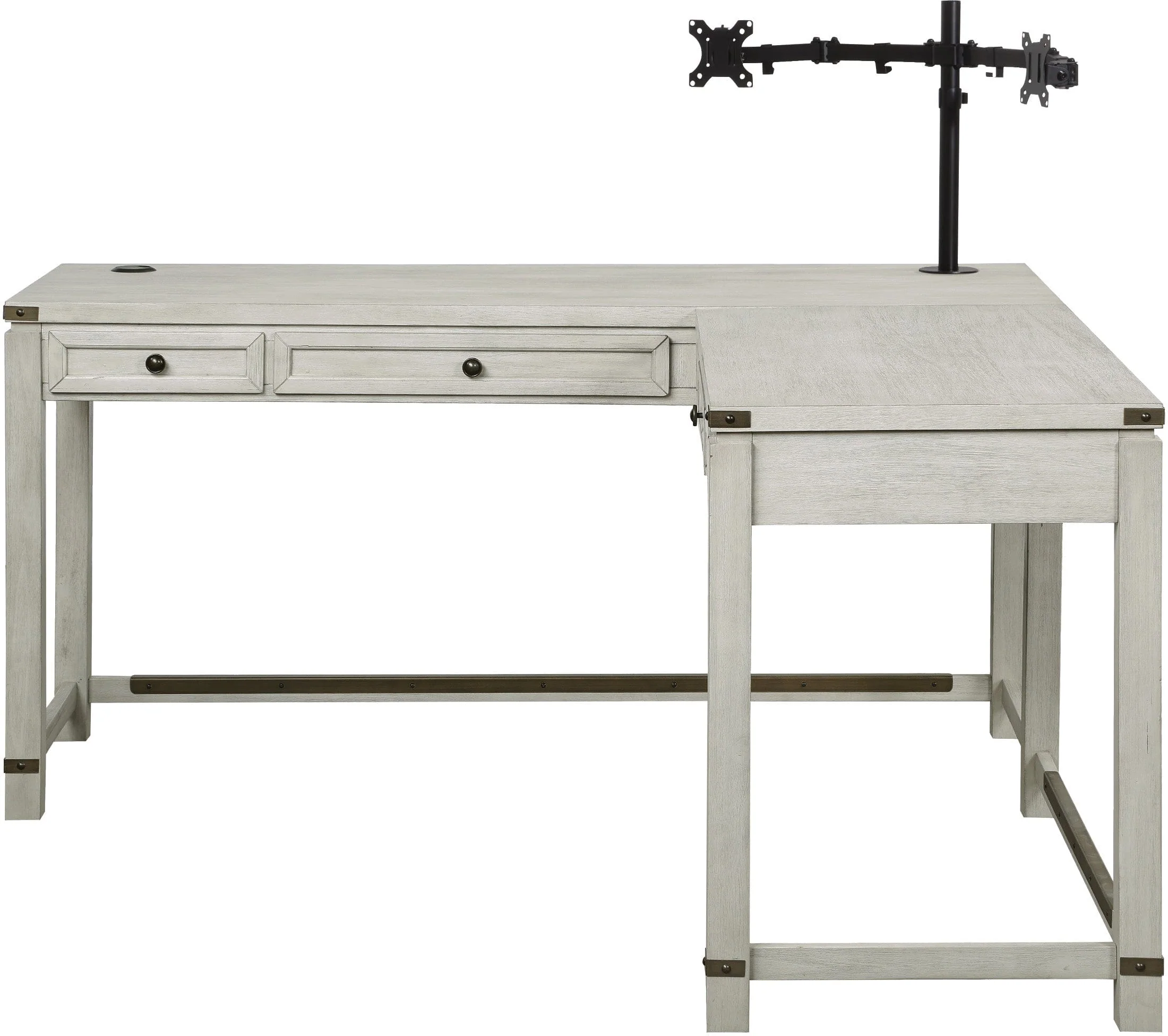 Office Star Baton Rouge L Shaped Desk with Monitor Mount [BTL2937DM] - Image 6