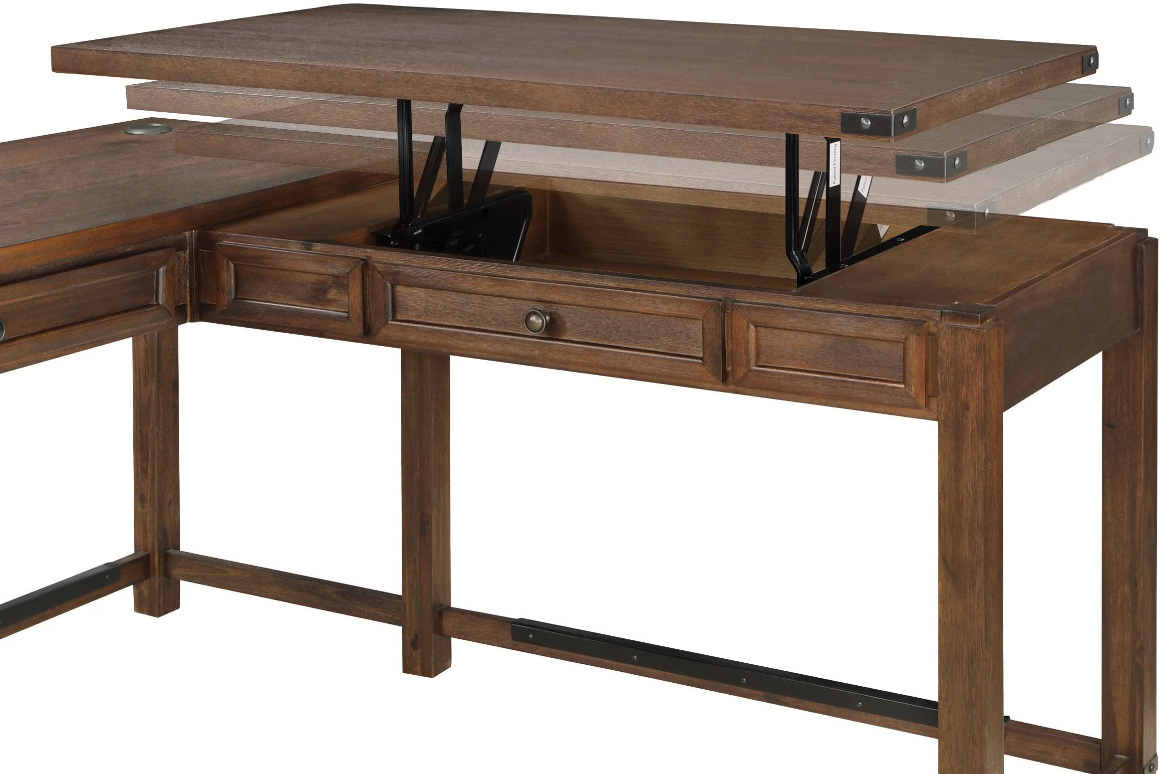 Office Star Baton Rouge L-Shaped Sit-Stand Lift Desk [BTLL2937] - Image 3