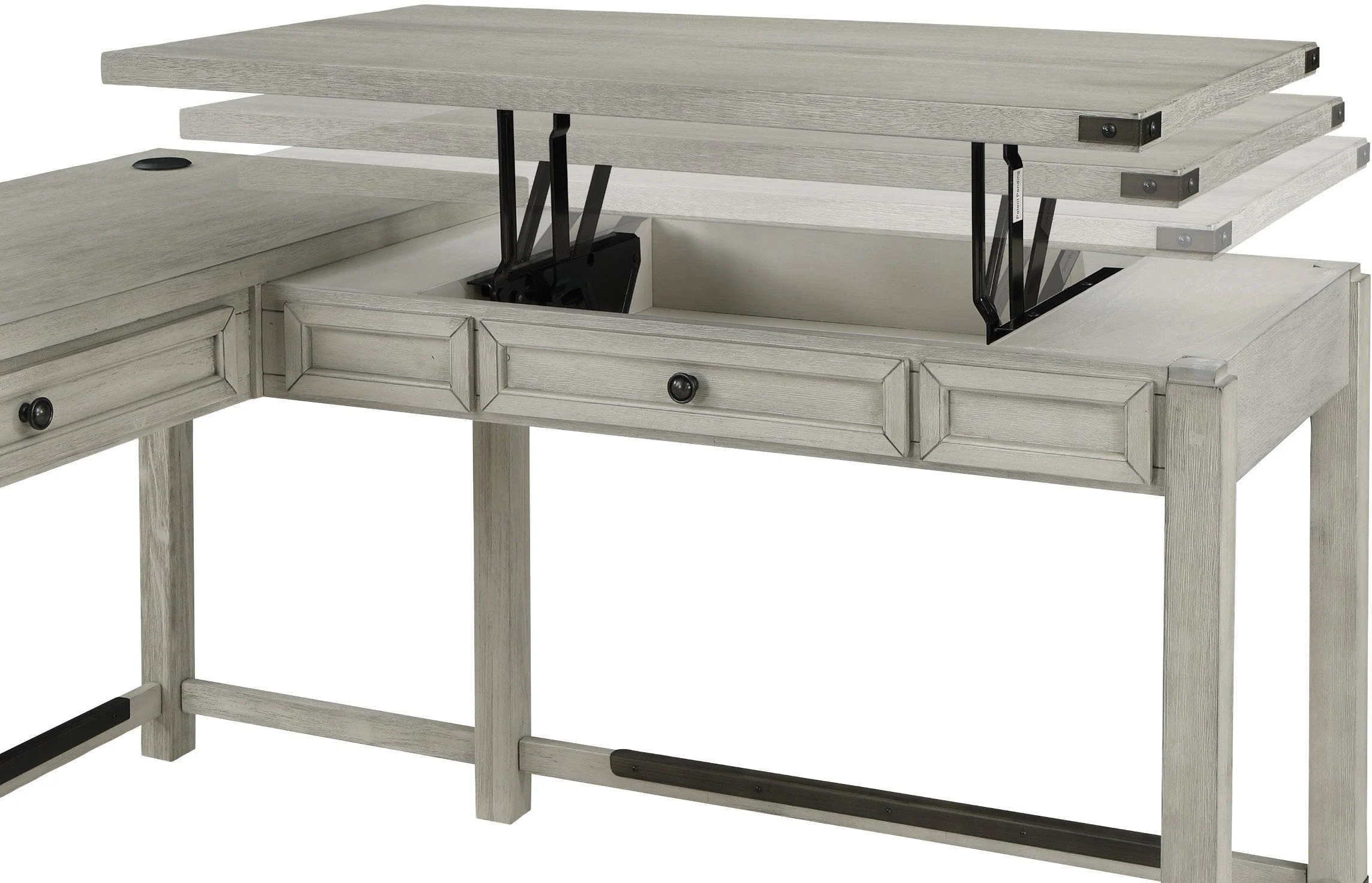 Office Star Baton Rouge L-Shaped Sit-Stand Lift Desk [BTLL2937] - Image 4