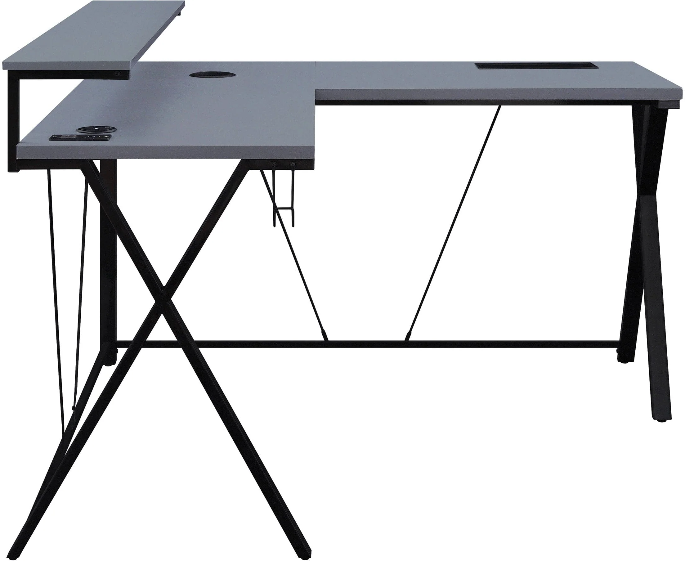 Office Star Checkpoint L Shape Gaming Desk [CKP5454GLD] - Image 3