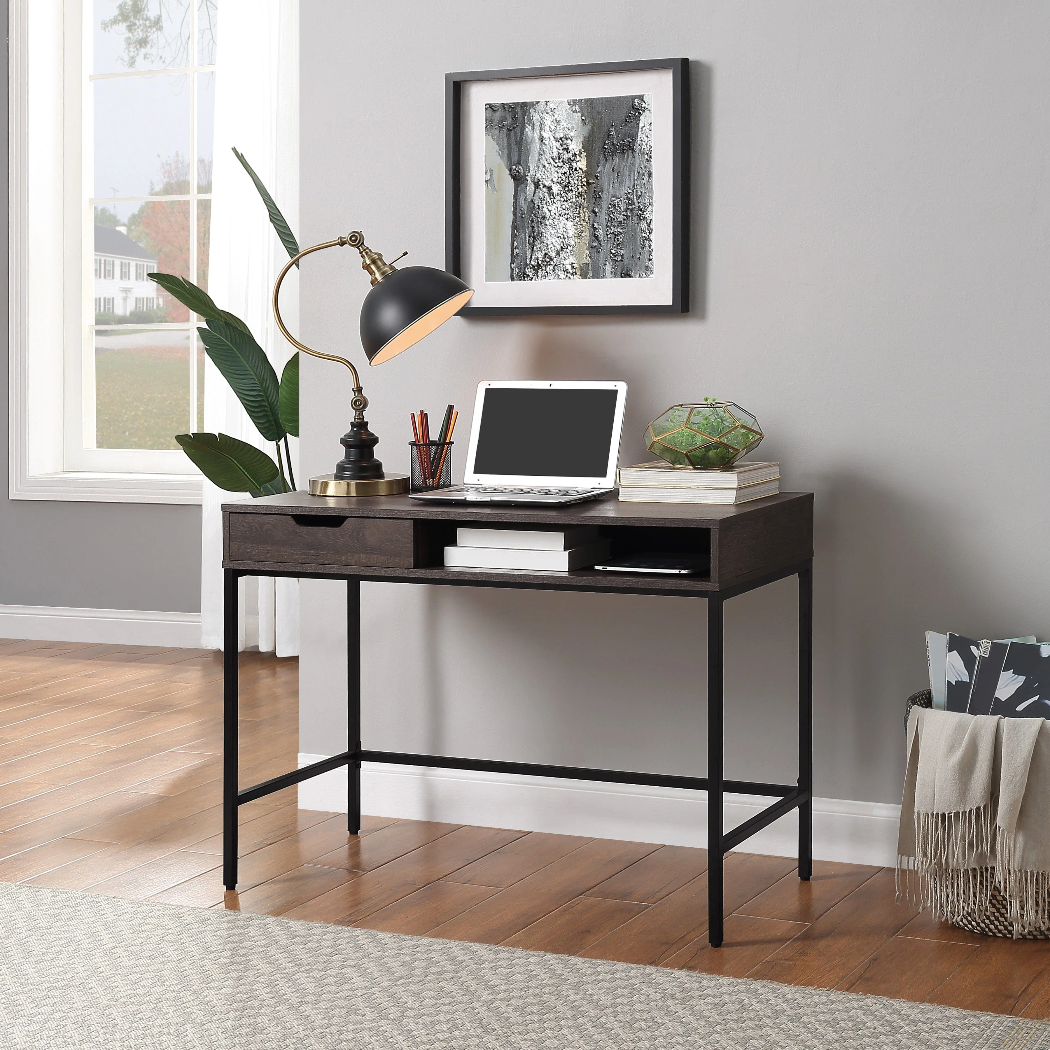 Office Star Contempo 40" Desk with Drawer and Shelf [CNT43] - Image 3