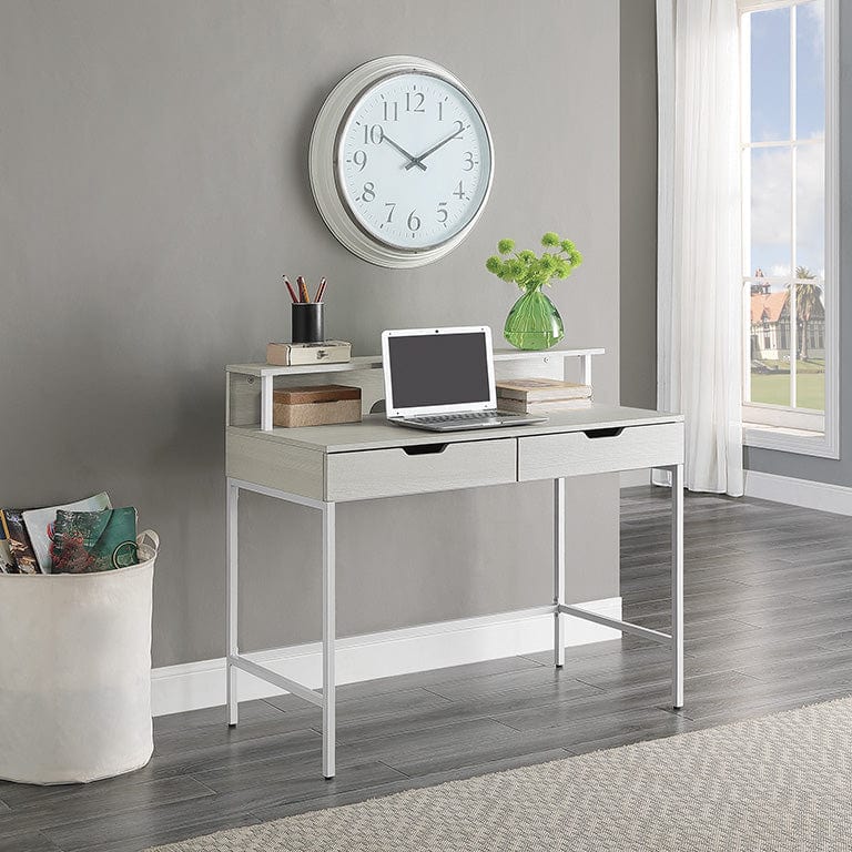 Office Star Contempo 40" Desk with 2 Drawers and Shelf Hutch [CNT44] - Image 2