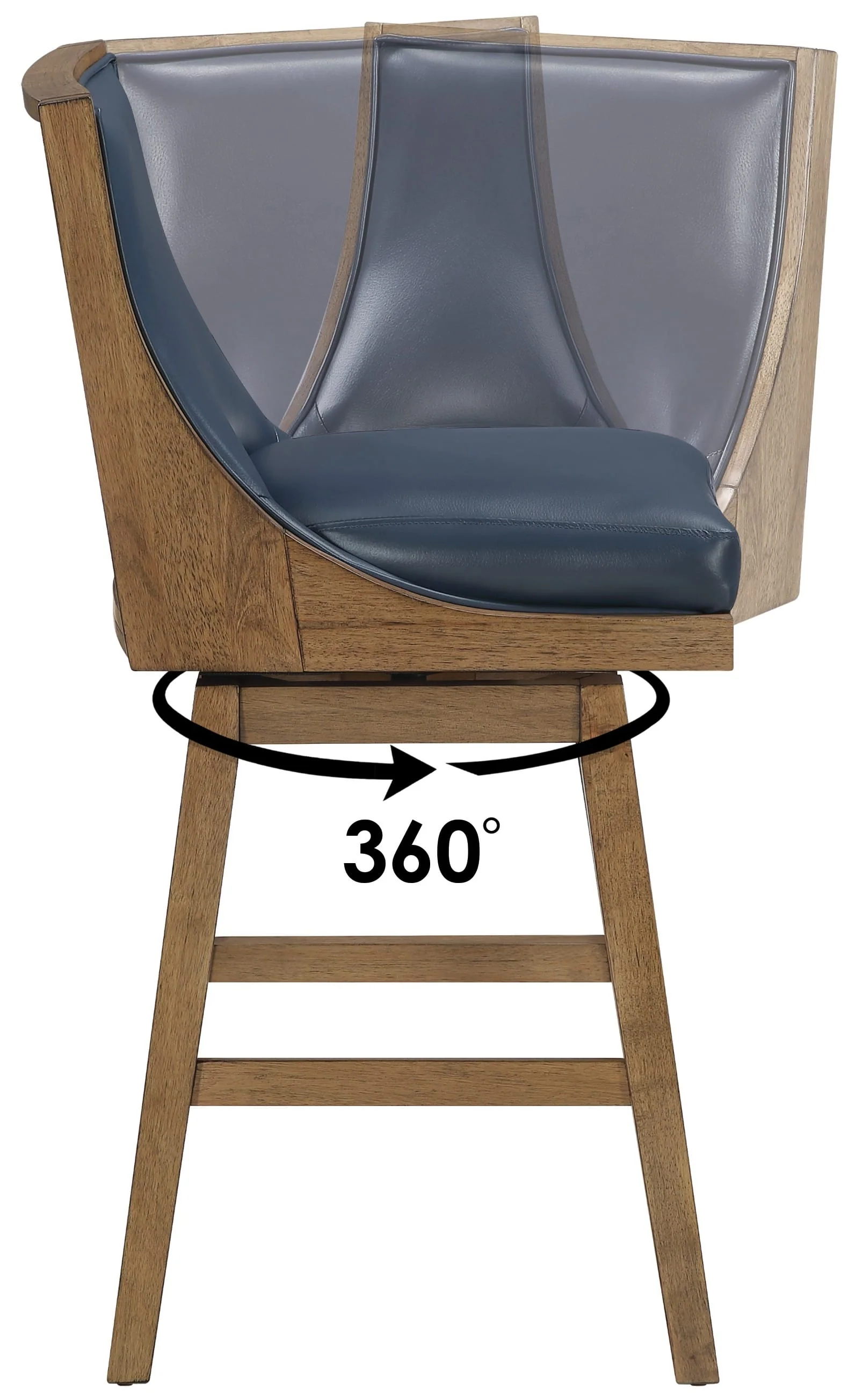 Office Star Darnel Faux Leather Counter Stool, 2-Pack [DNL2MK] - Image 6