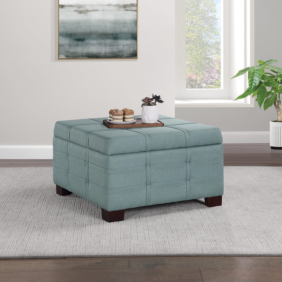 Office Star Ave Six Detour Strap Ottoman Faux Leather [DTR3030S] - Image 6