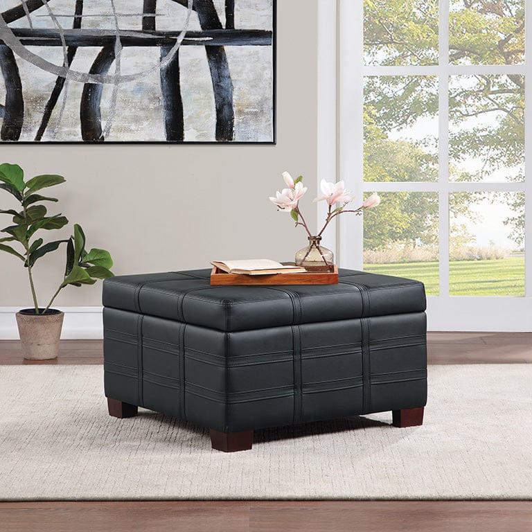 Office Star Ave Six Detour Strap Ottoman Faux Leather [DTR3030S] - Image 7