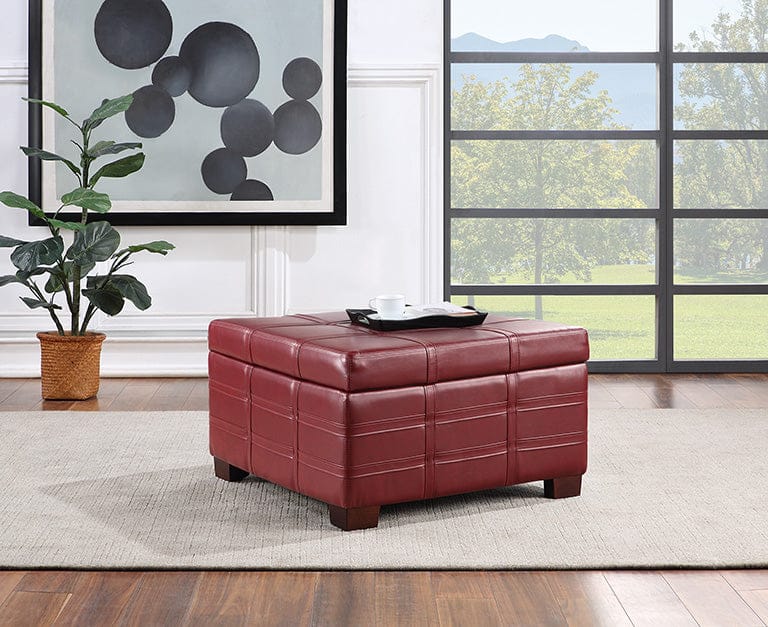 Office Star Ave Six Detour Strap Ottoman Faux Leather [DTR3030S] - Image 8