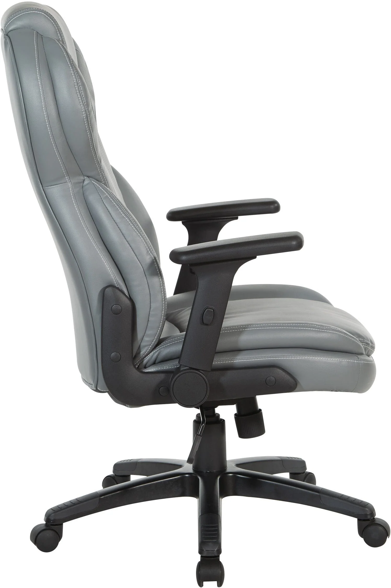 Office Star Exec Bonded Leather Office Chair with Height Adjustable Flip Arms [EC91150] - Image 13