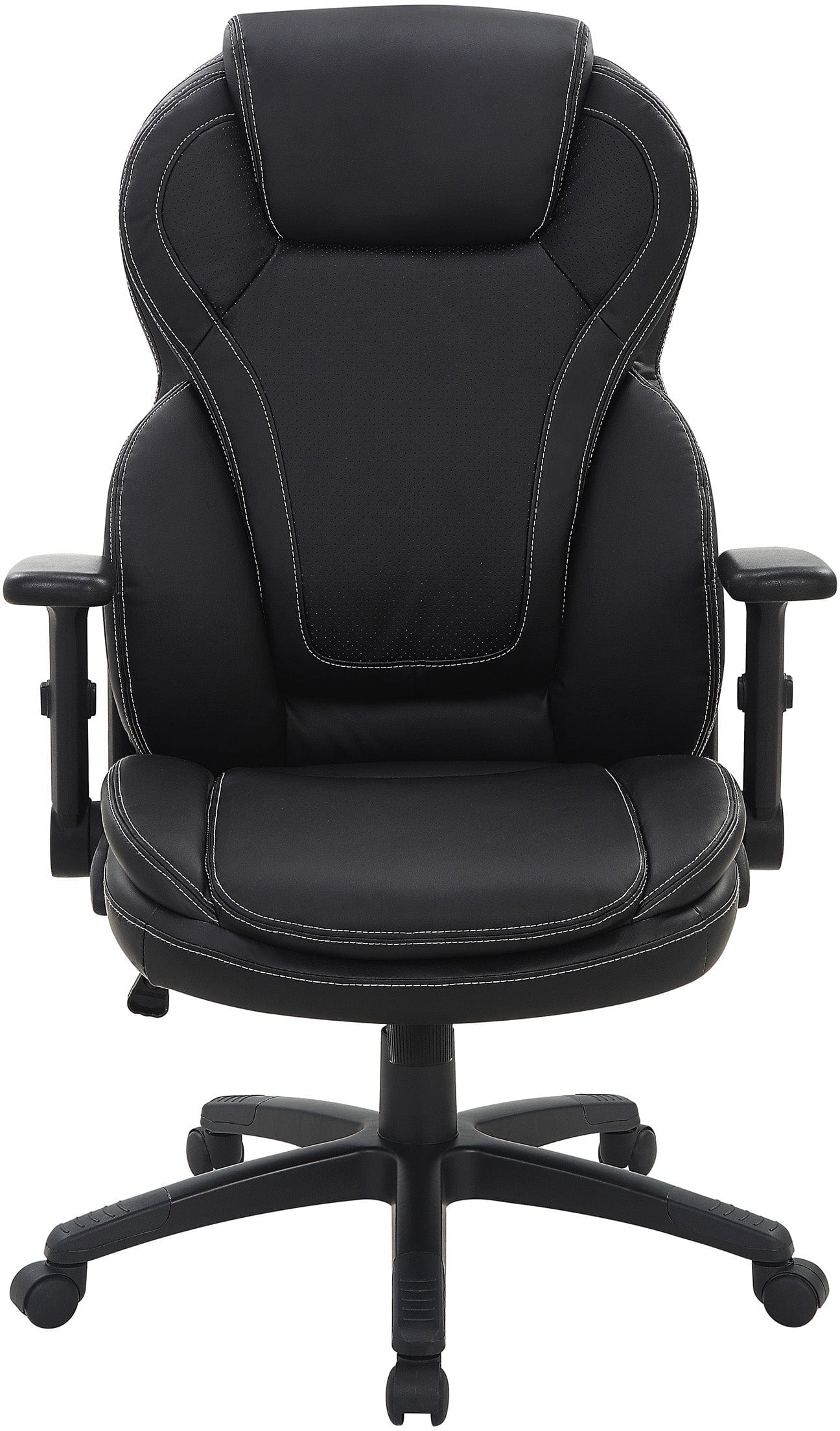 Office Star Exec Bonded Leather Office Chair with Height Adjustable Flip Arms [EC91150] - Image 8