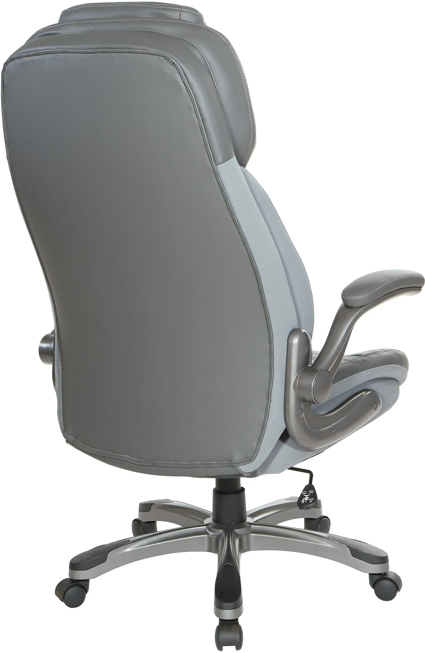 Office Star Bonded Leather Executive Chair with Padded Flip Arms [ECH620867] - Image 10