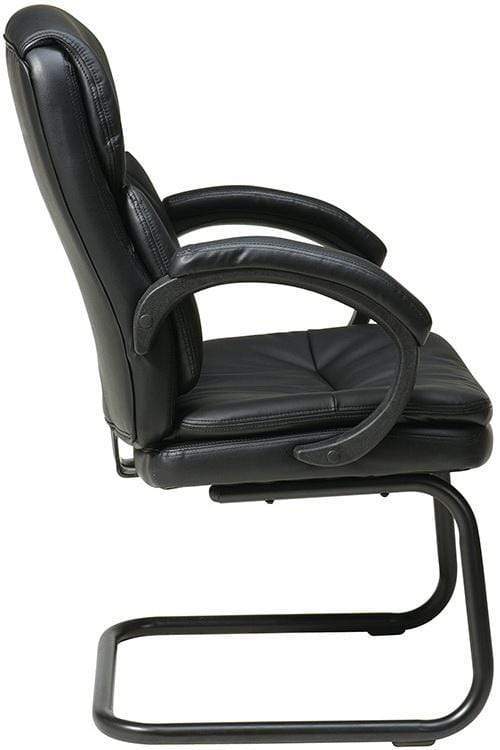 Work Smart Eco Leather Sled Base Guest Chair [EC9235] - Image 2