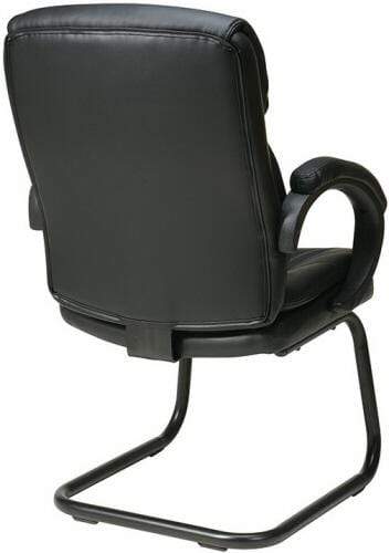 Work Smart Eco Leather Sled Base Guest Chair [EC9235] - Image 3
