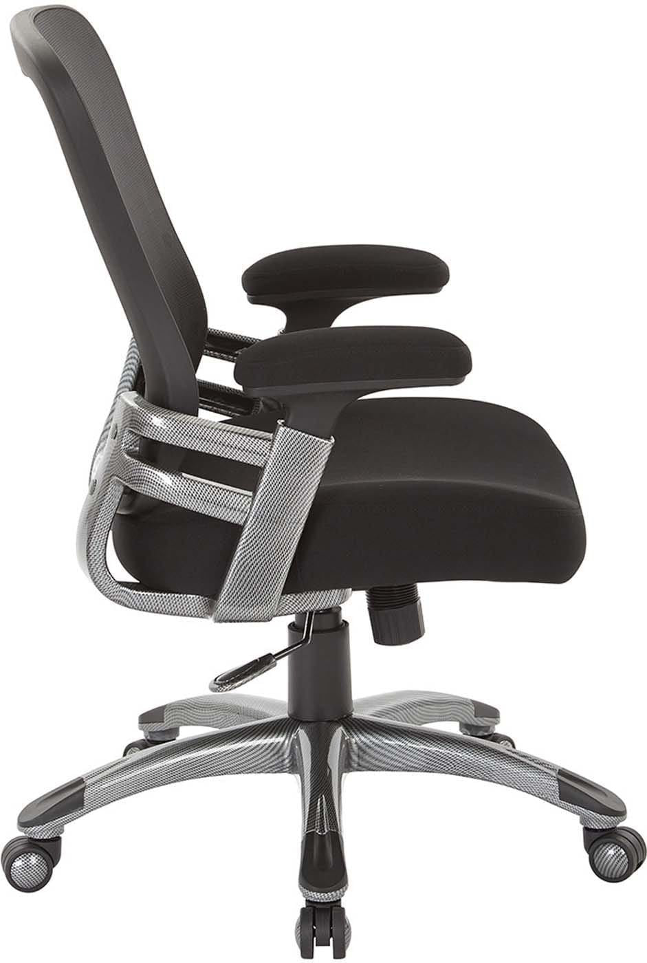 Office Star Faux Leather Mesh Back Manager’s Chair [EMH6918T] - Image 5