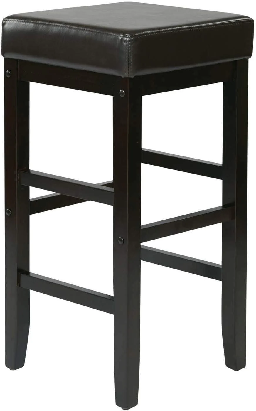 OSP Designs 30" Espresso Faux Leather Stool Espresso Legs [ES30VS3ES]