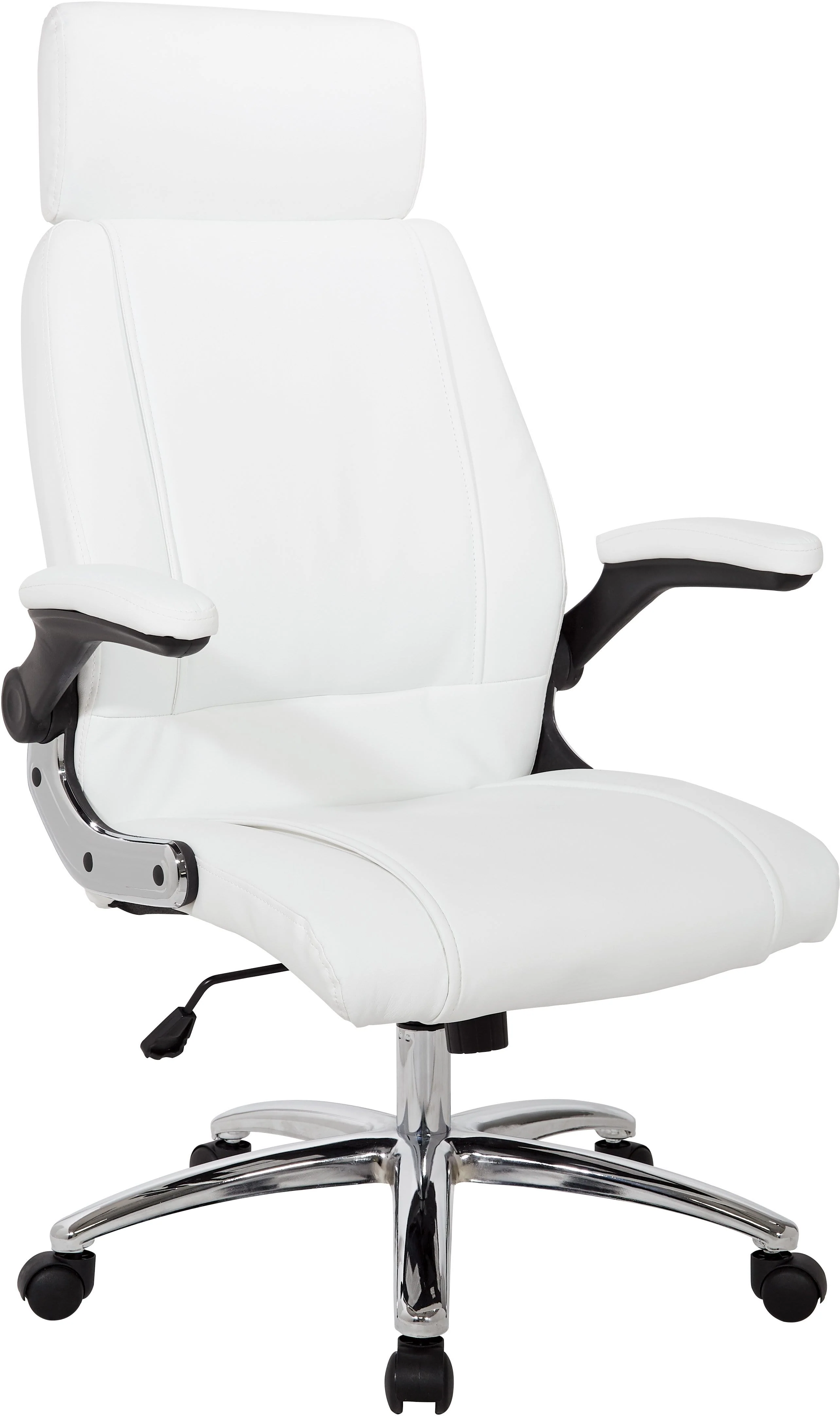 Work Smart™ Executive Faux Leather Chair Chrome Base [FL27513C] - Image 4