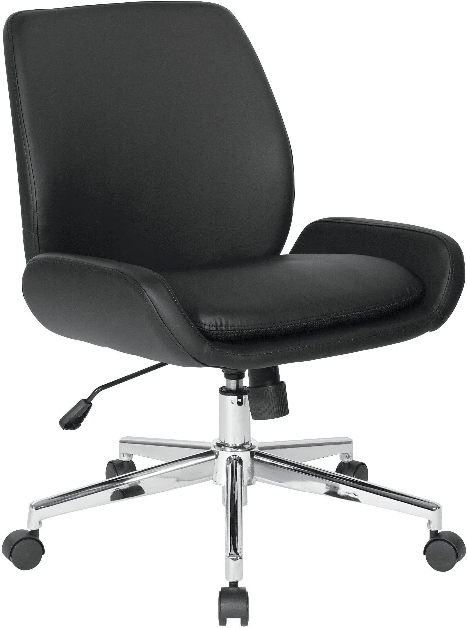 Office Star Faux Leather Home Office Chair with Chrome Base [FL61903C]